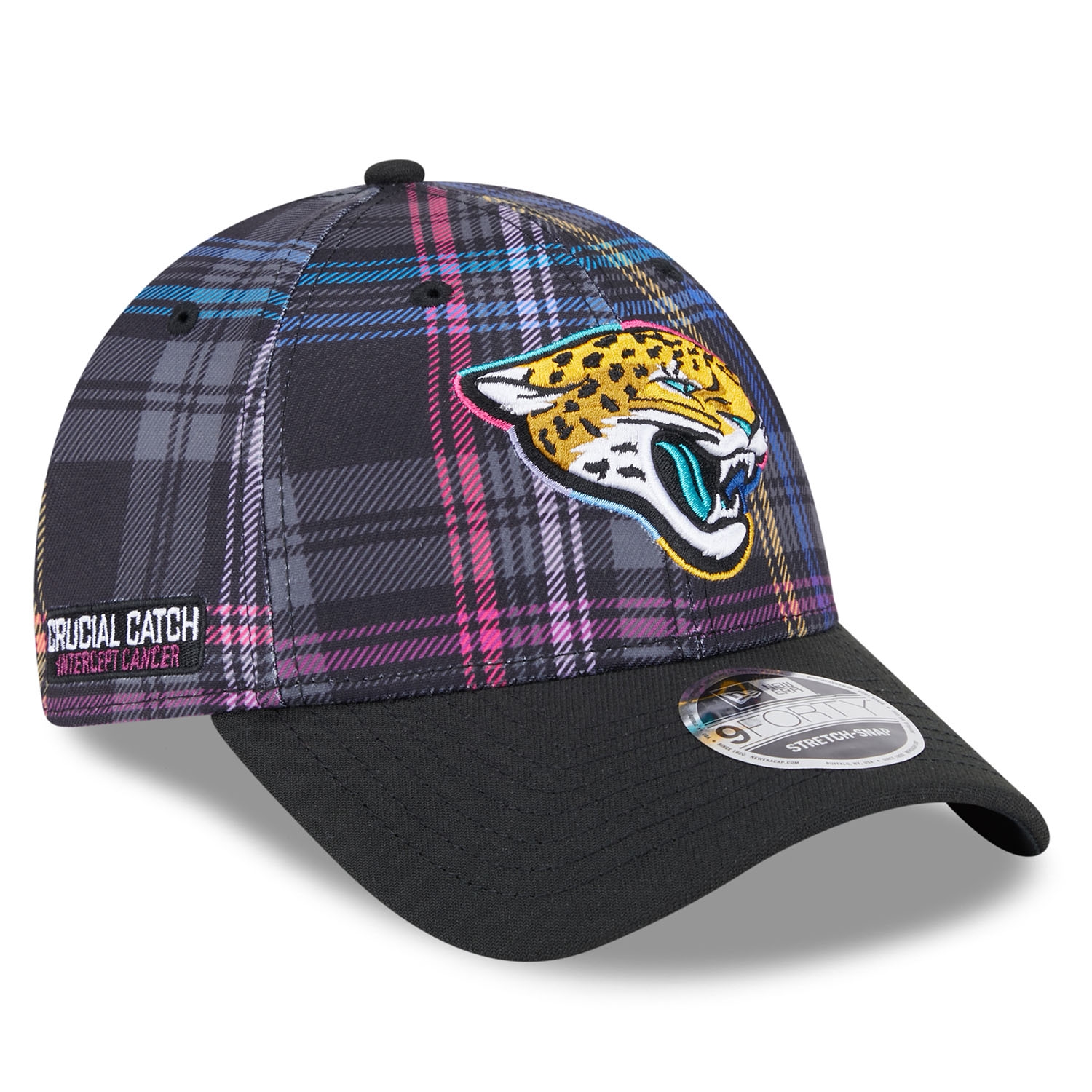 Jacksonville Jaguars 2024 NFL Crucial Catch New Era Stretch-Snap 9FORTY Cap