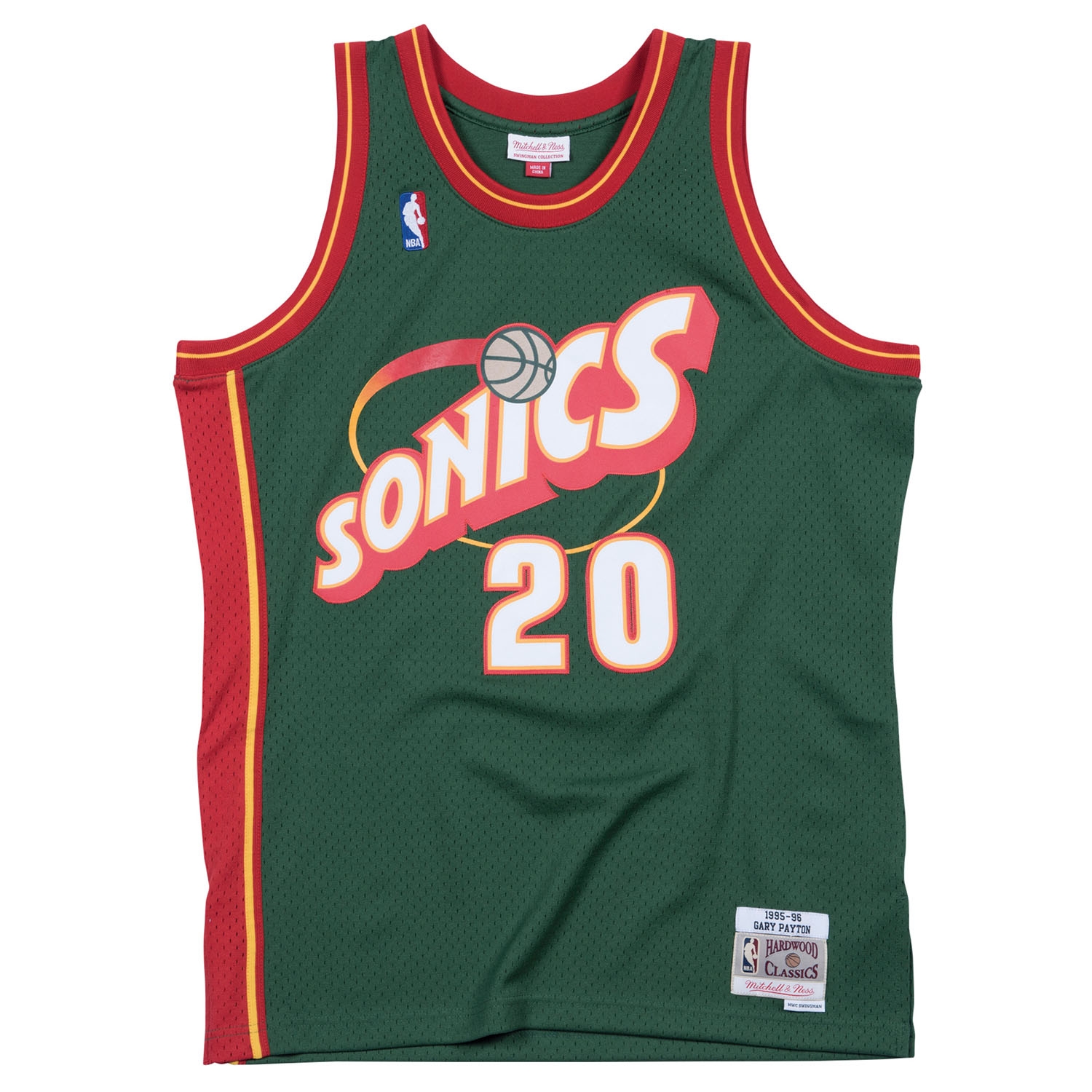 Gary Payton #20 Seattle SuperSonics 1995-96 Mitchell & Ness Swingman NBA Jersey