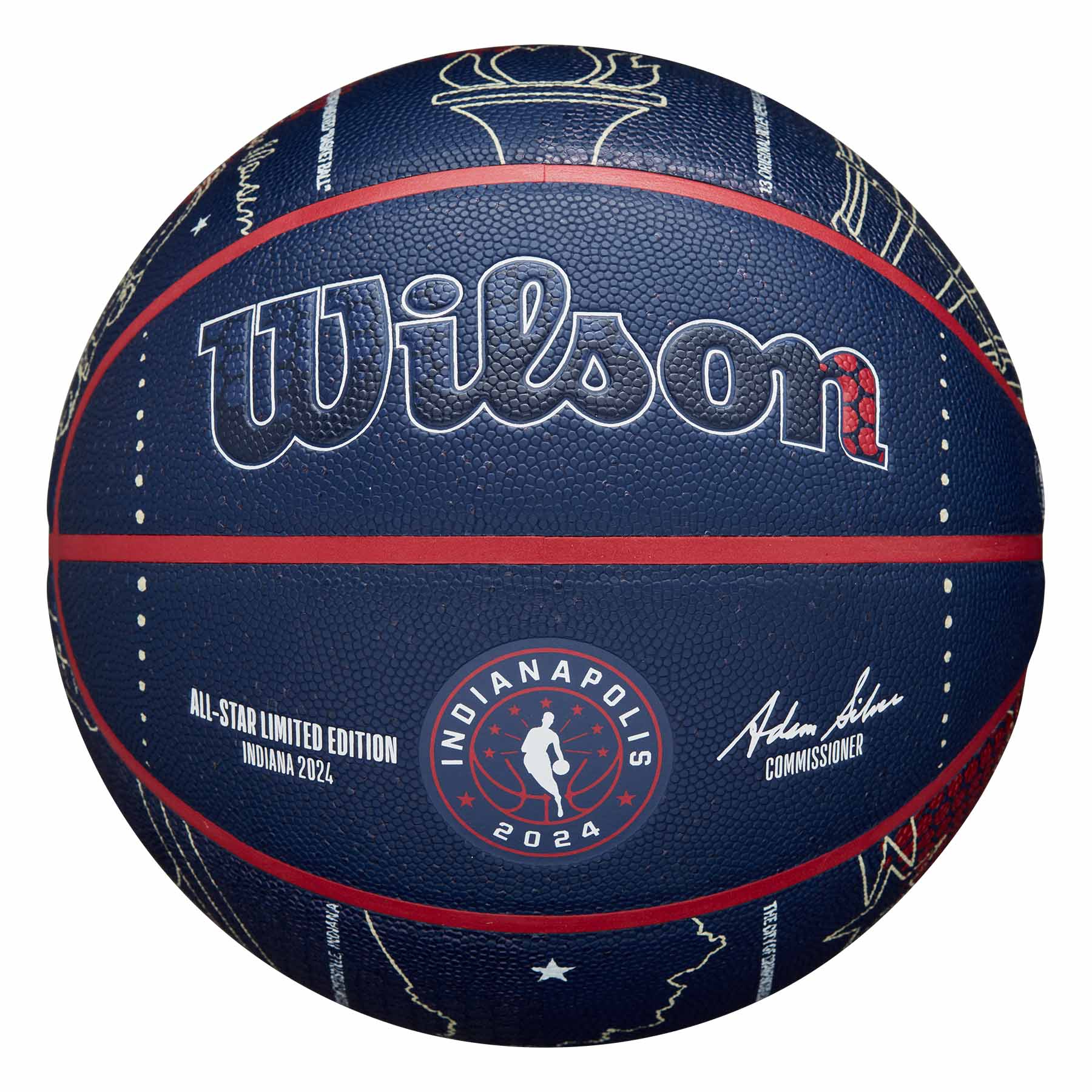 2024 NBA All-Star Game Indianapolis Wilson Collector Edition Basketball (Size 7)