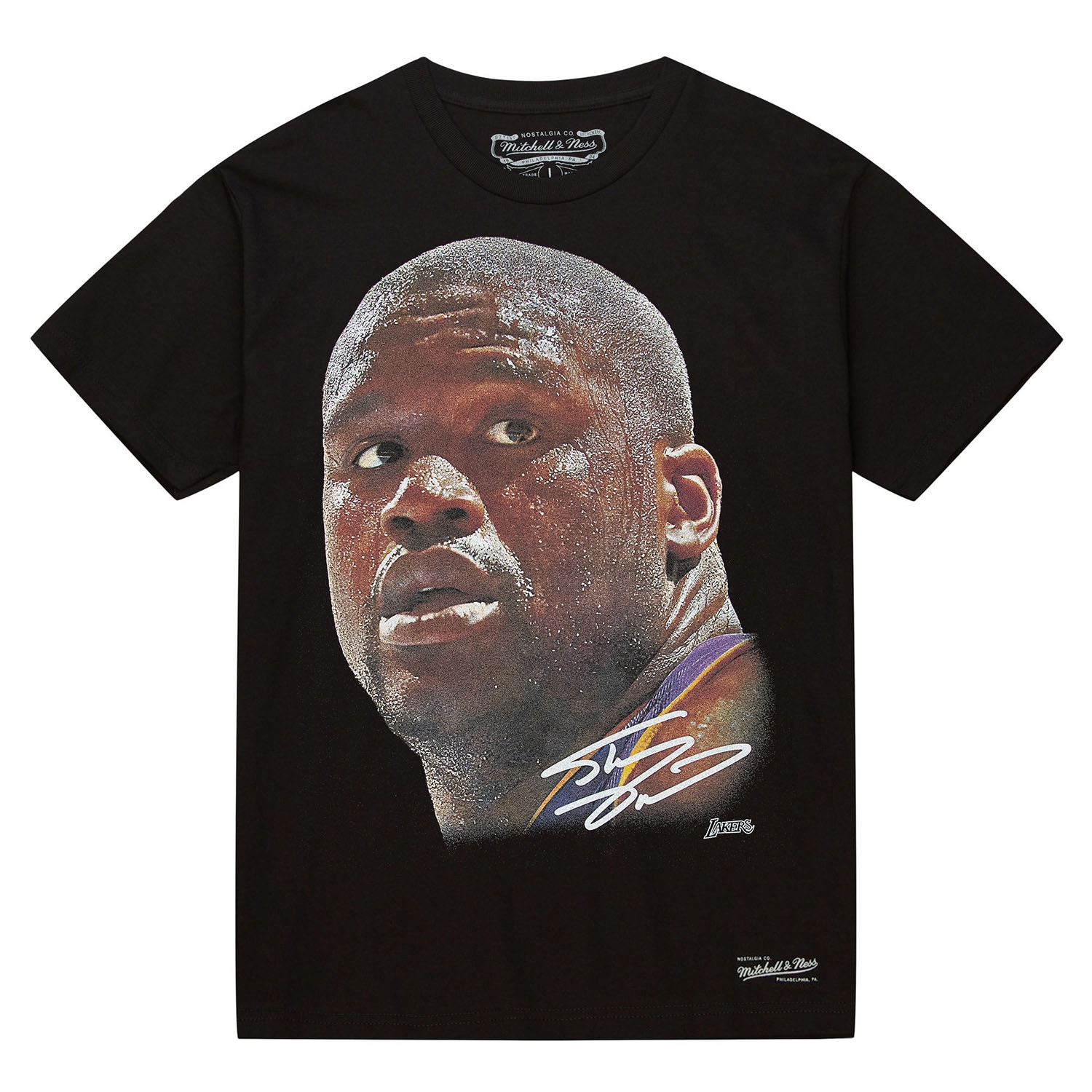 Shaquille O'Neal Mitchell & Ness Real Big Face NBA Tee Schwarz
