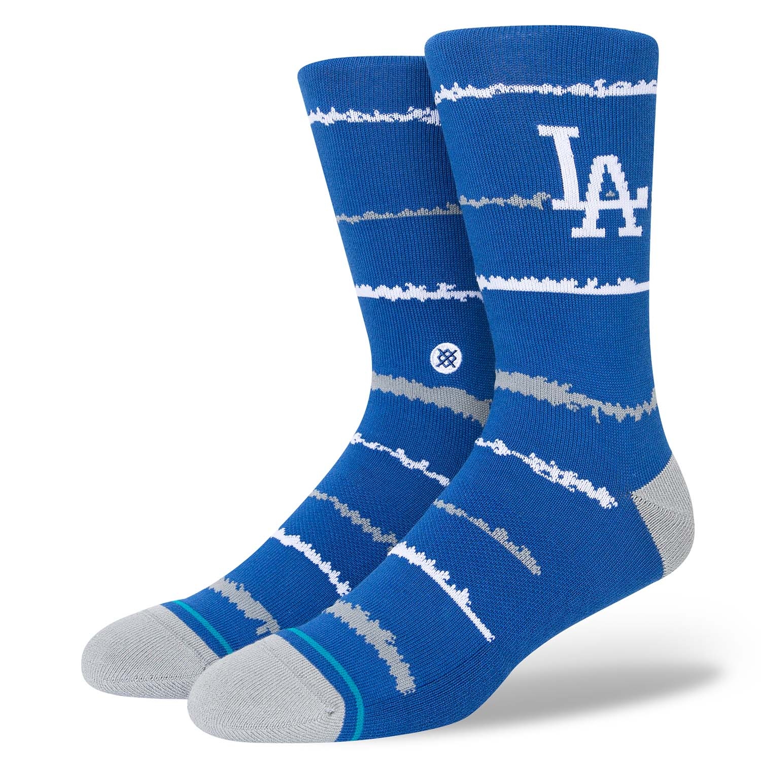 Los Angeles Dodgers Chalk Stance MLB Crew Socks Blue