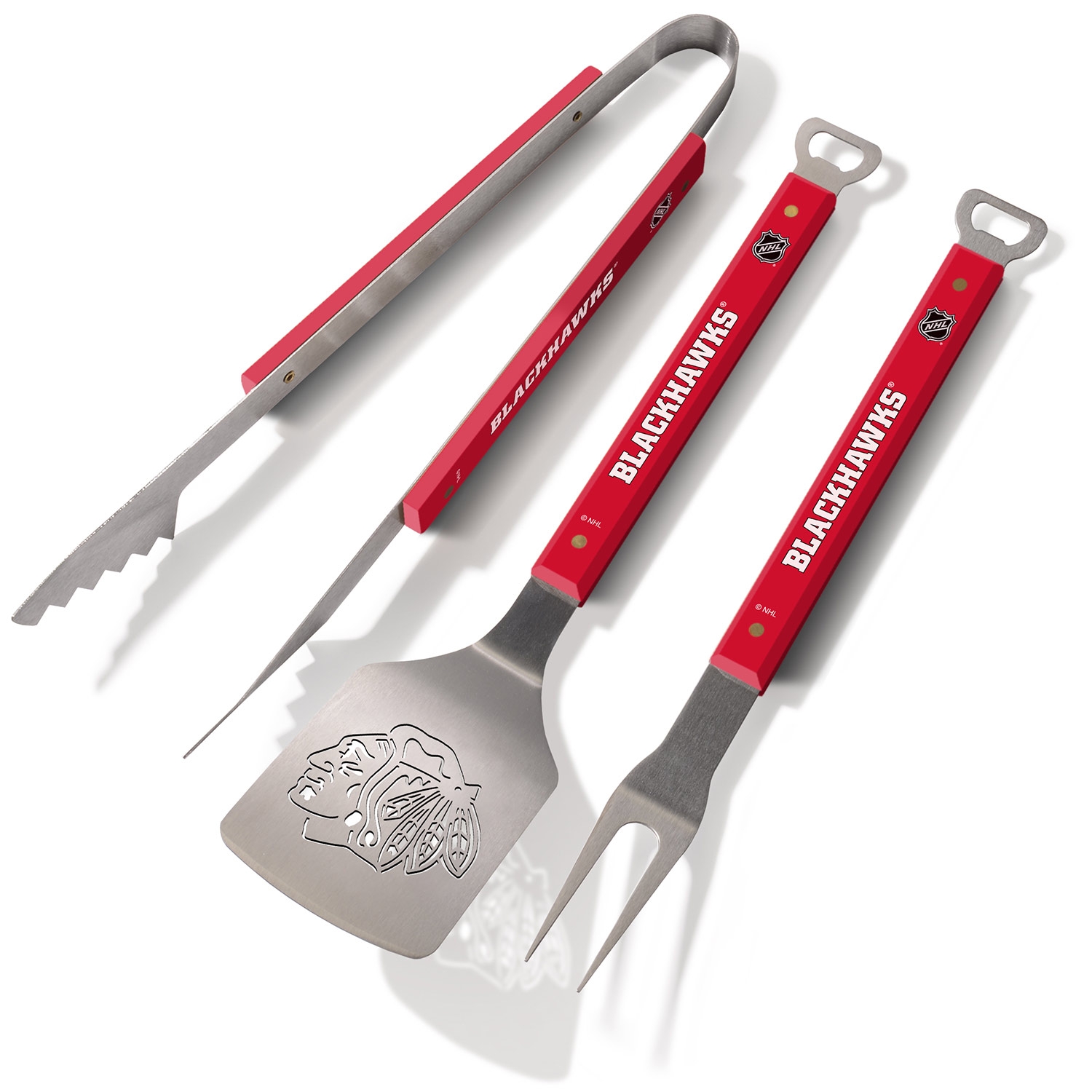 Chicago Blackhawks NHL Spirit Barbecue Grillbesteck-Set (3-Teilig)