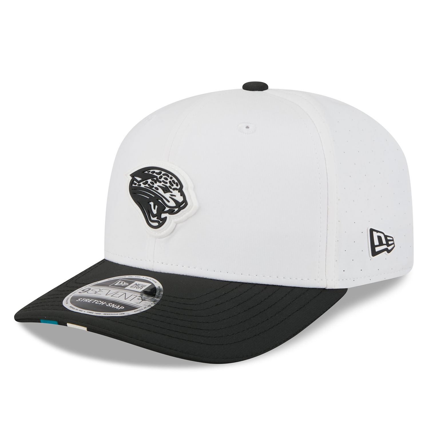 Jacksonville Jaguars 2025 NFL Training Camp New Era 9SEVENTY Stretch-Snap Cap OTC White