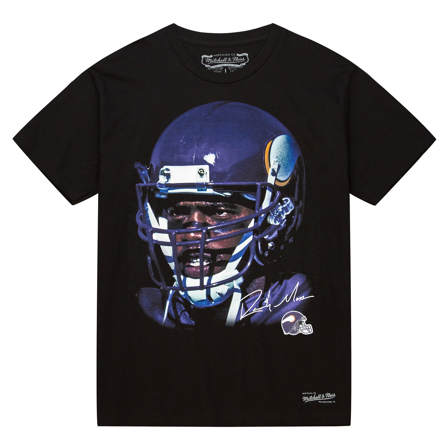 Randy Moss Mitchell & Ness Real Big Face NFL Tee Schwarz