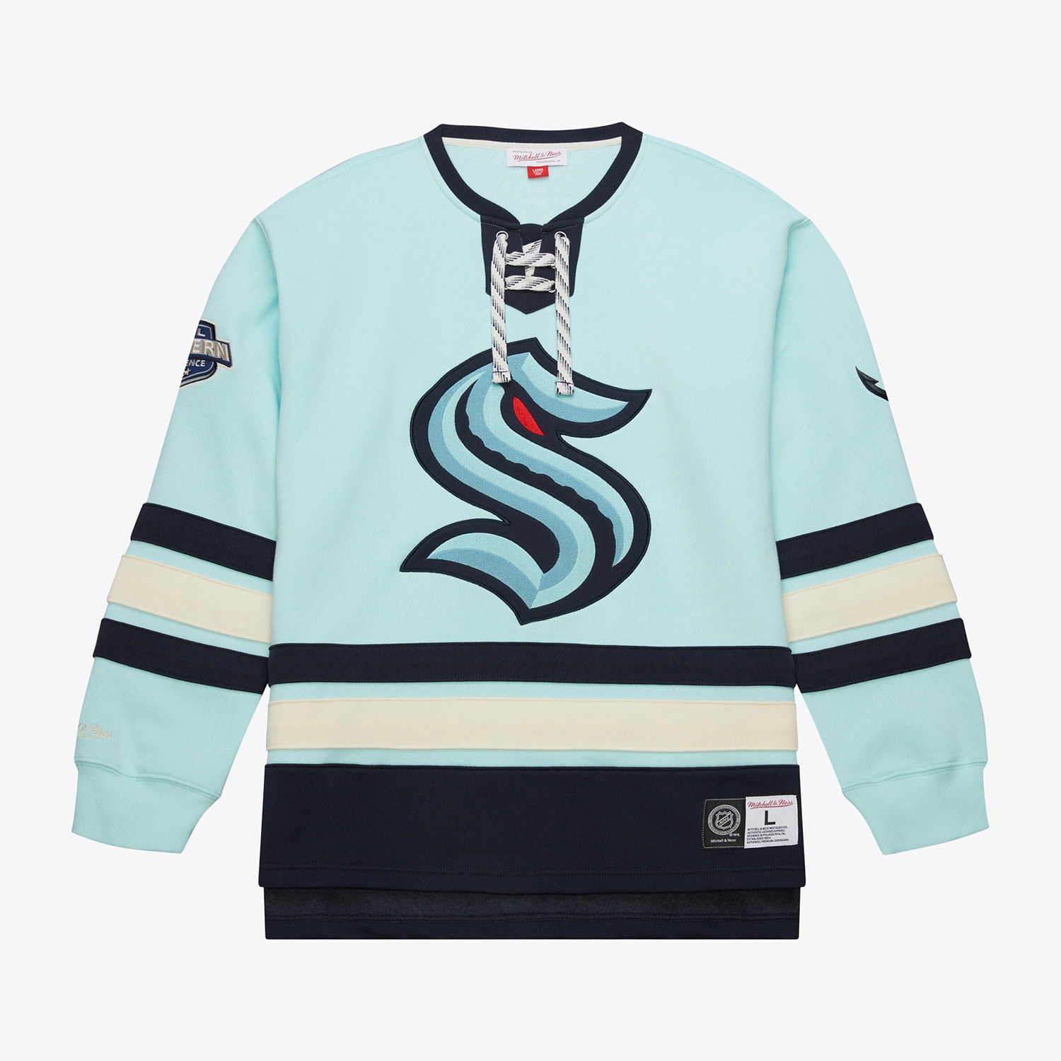 Seattle Kraken Mitchell & Ness Heritage NHL Lace-Up Jersey Crew