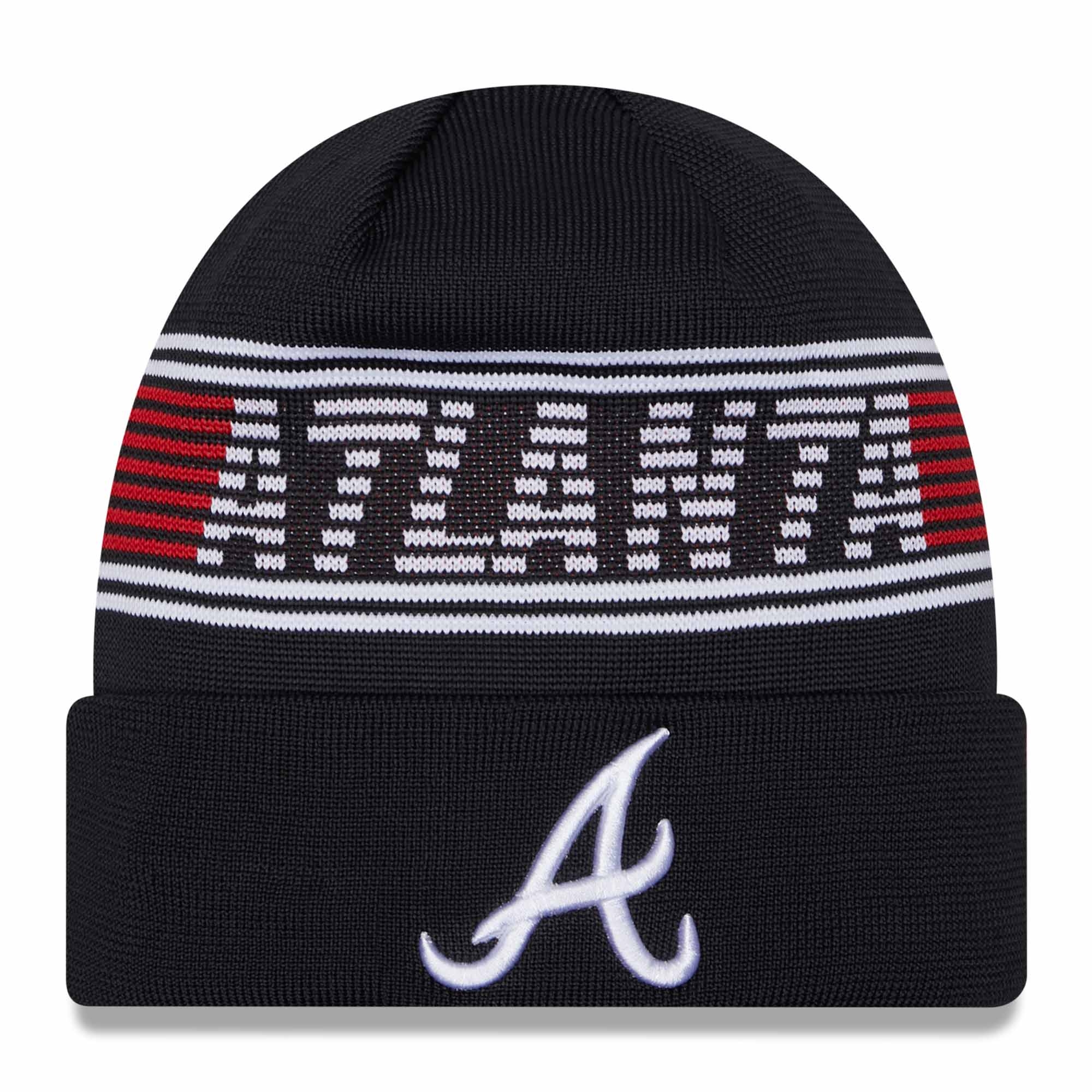 Atlanta Braves Authentic 2024 MLB Clubhouse New Era Beanie Wintermütze