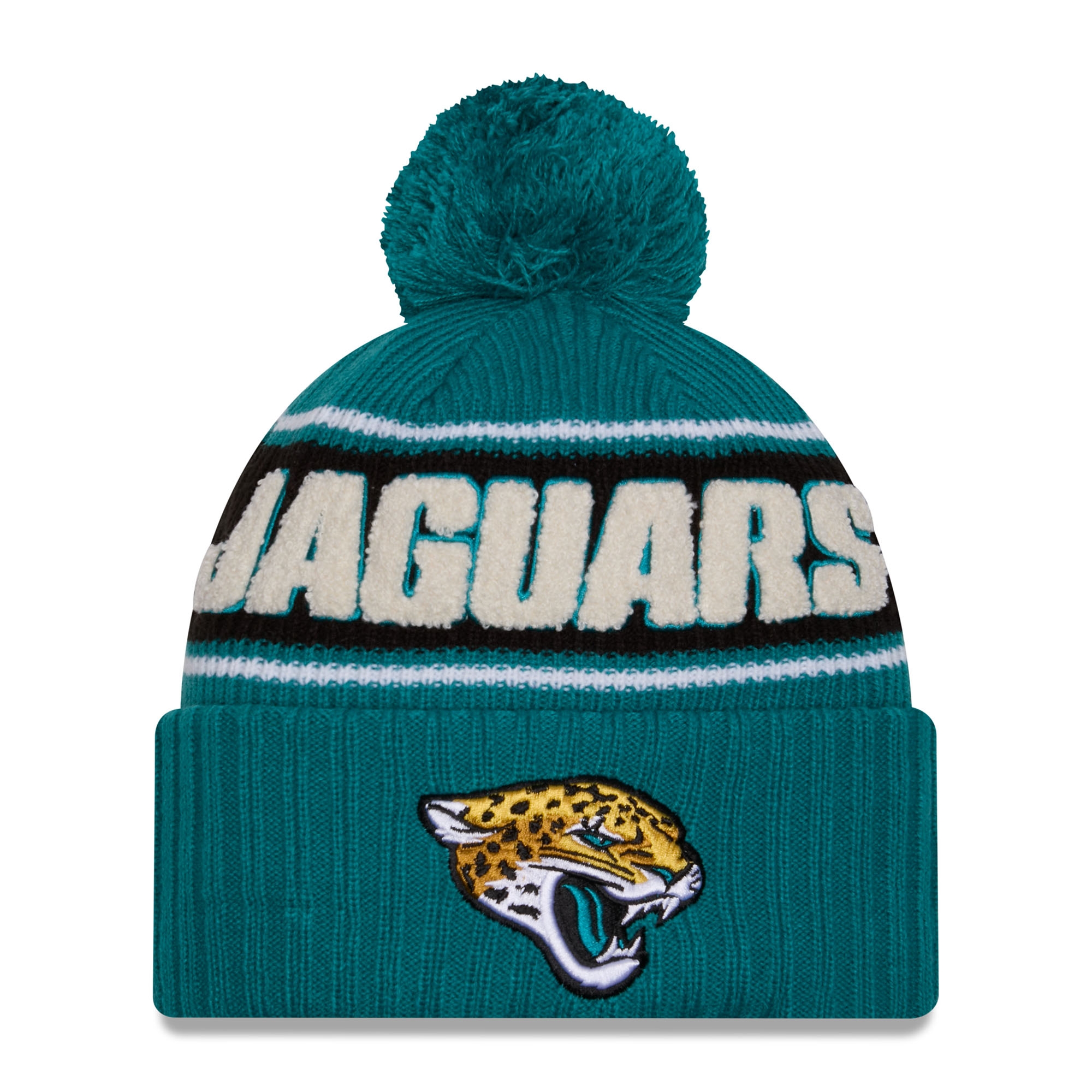 Jacksonville Jaguars 2024 NFL Sideline New Era Sport Knit Wintermütze Türkis