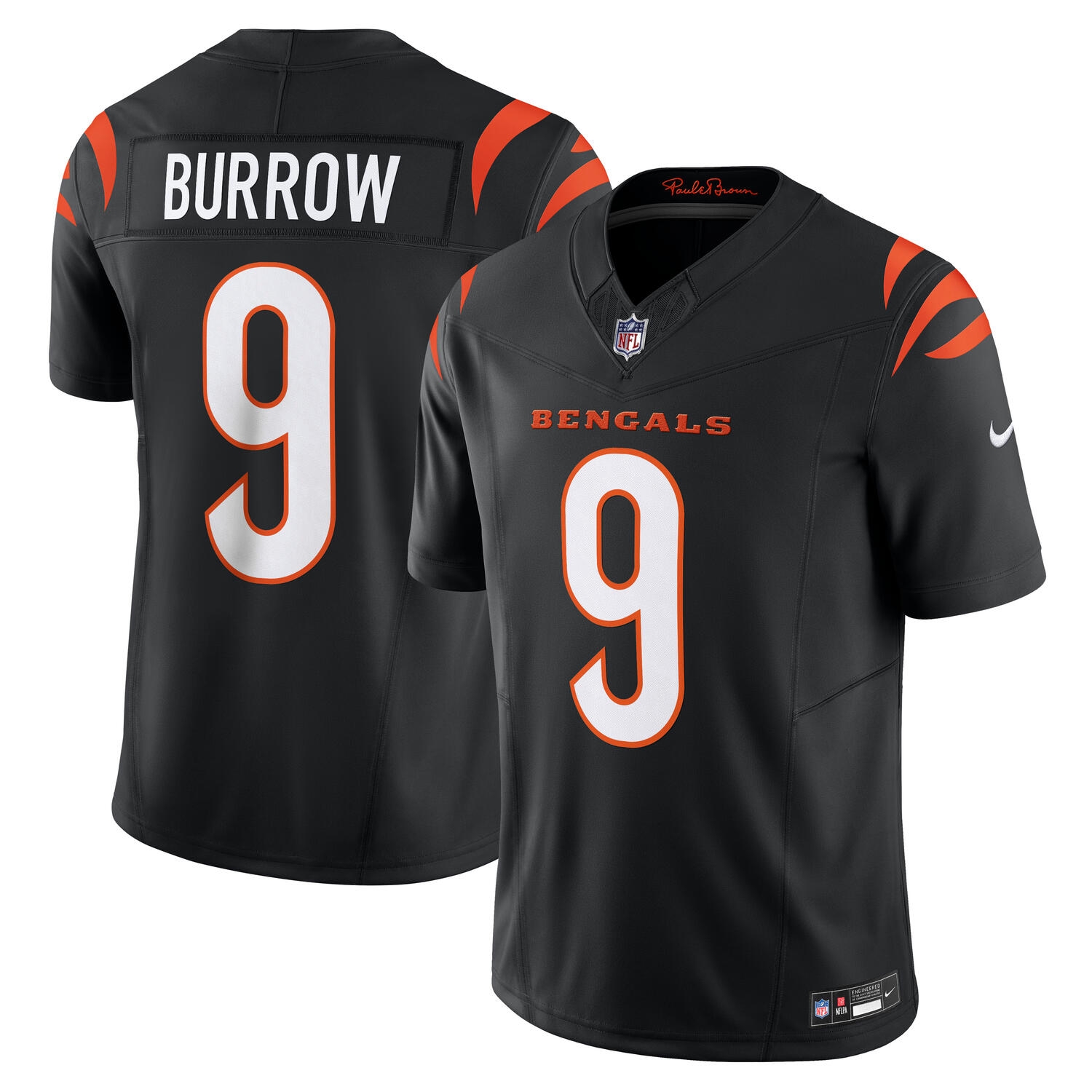 Joe Burrow #9 Cincinnati Bengals Nike Vapor F.U.S.E. Limited NFL Trikot Schwarz