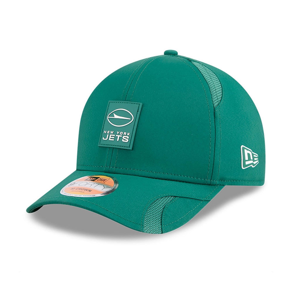 New York Jets 2025 NFL On-Field Sideline 9FORTY M-Crown Snapback Cap Grün