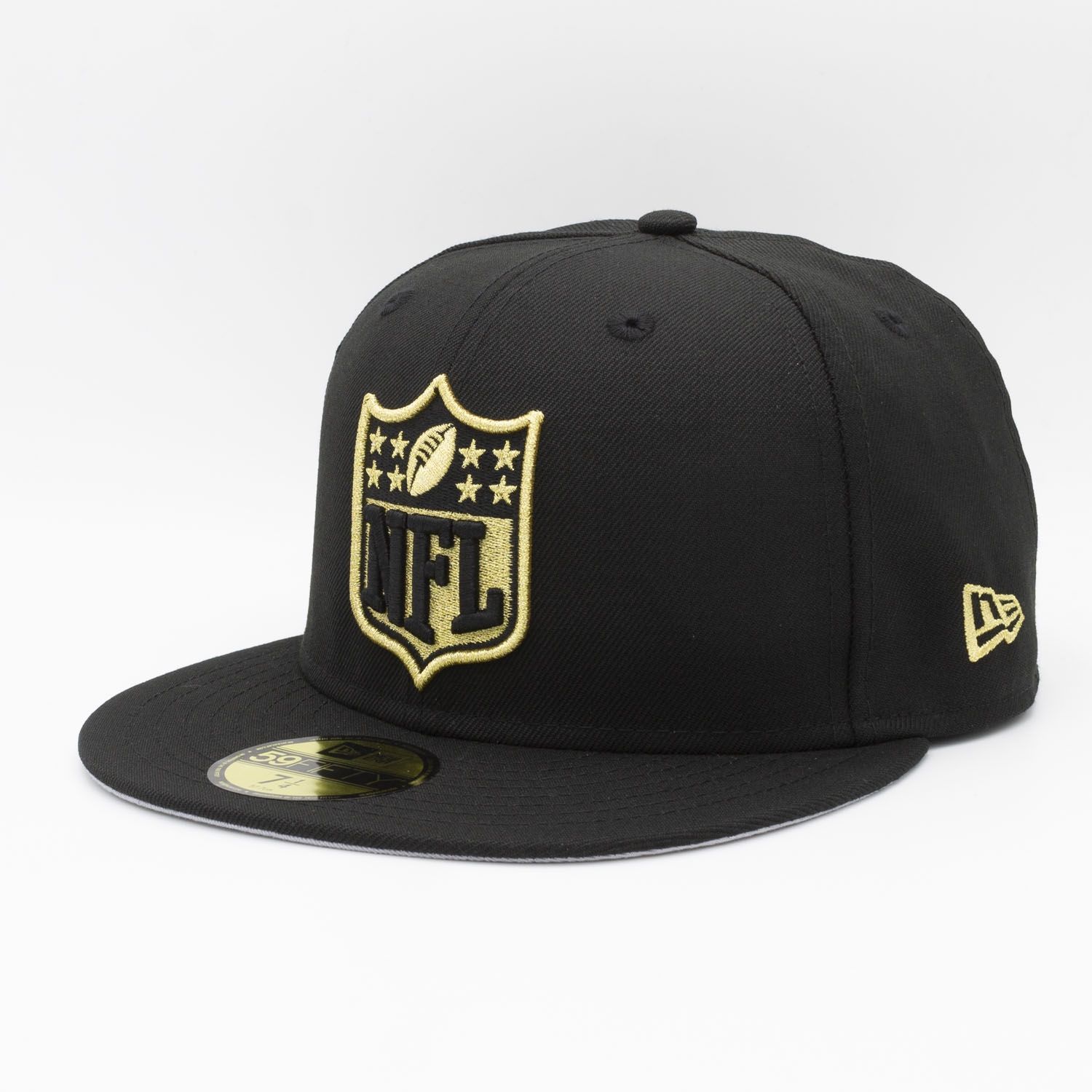 NFL Shield Gold Logo New Era 59FIFTY Fitted NFL Cap Schwarz