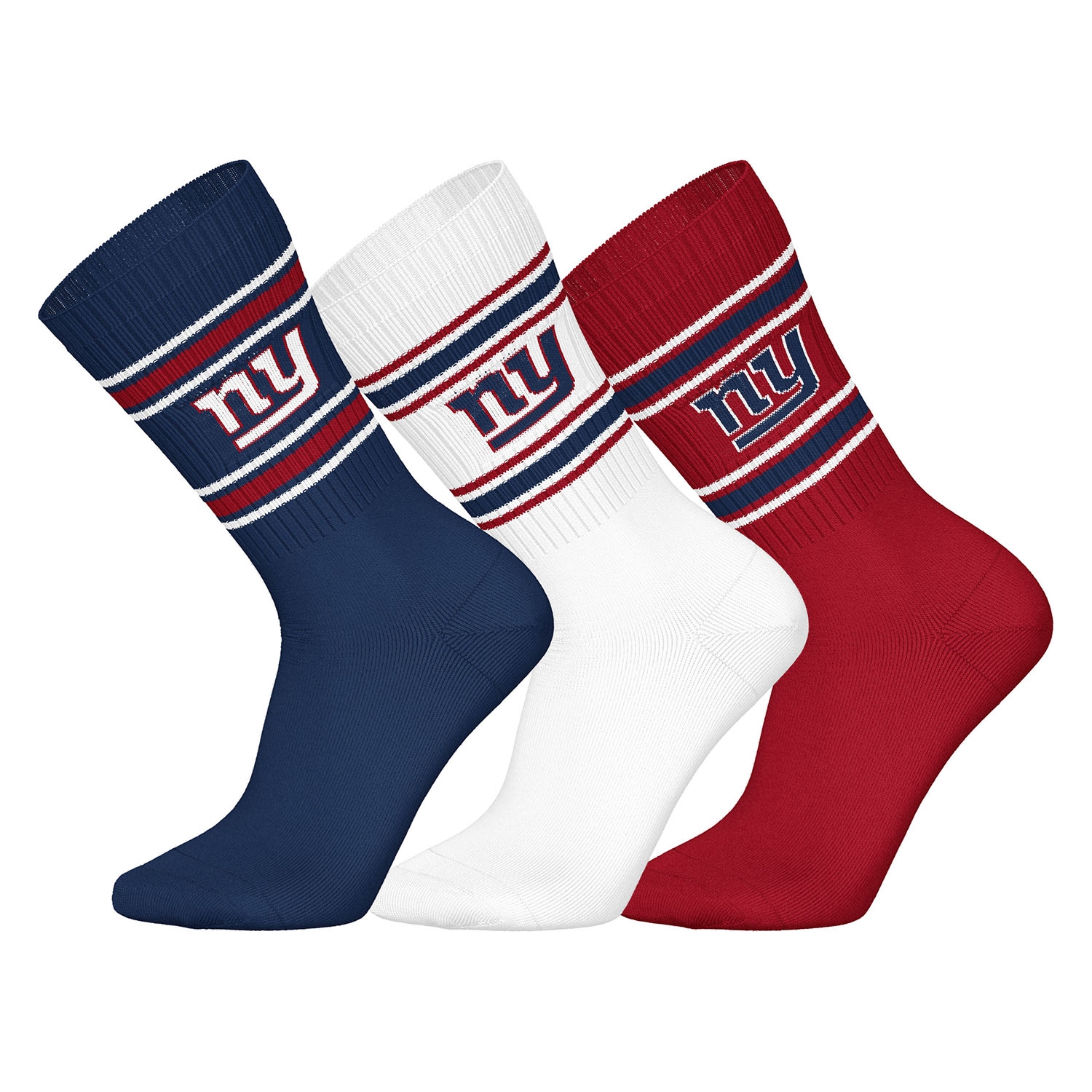 New York Giants Team Set NFL Crew Socks (3-Pack)