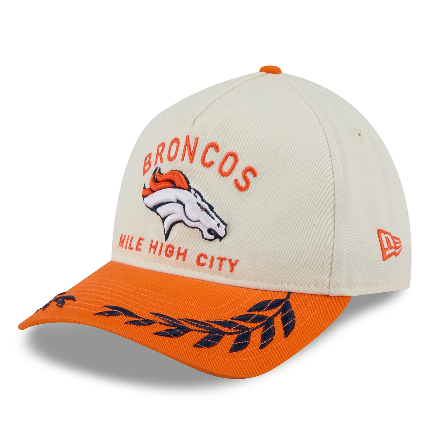 Denver Broncos 2025 NFL Draft 9TWENTY A-Frame Adjustable Cap Cream