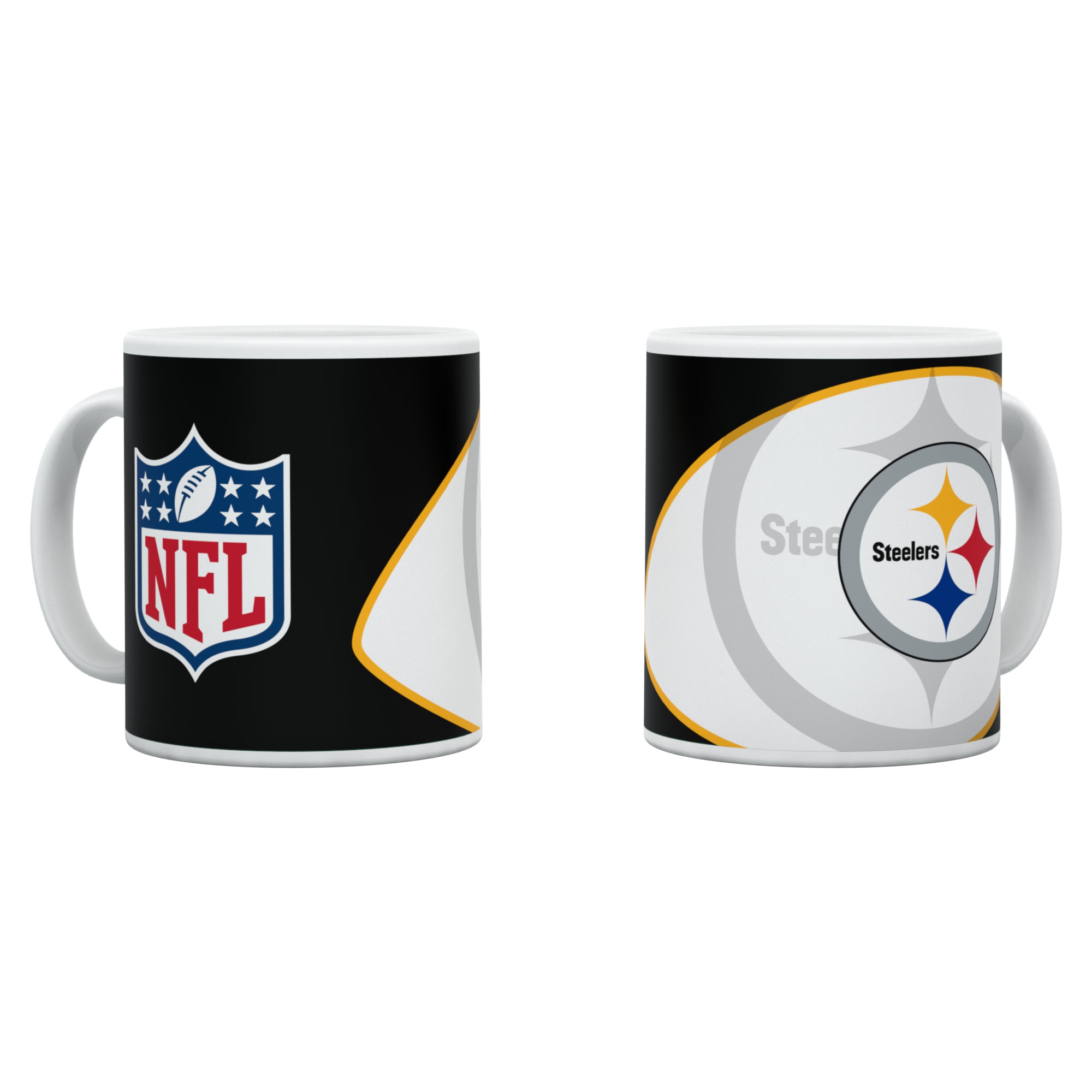 Pittsburgh Steelers Shadow Logo & Shield NFL Becher (330 ml)