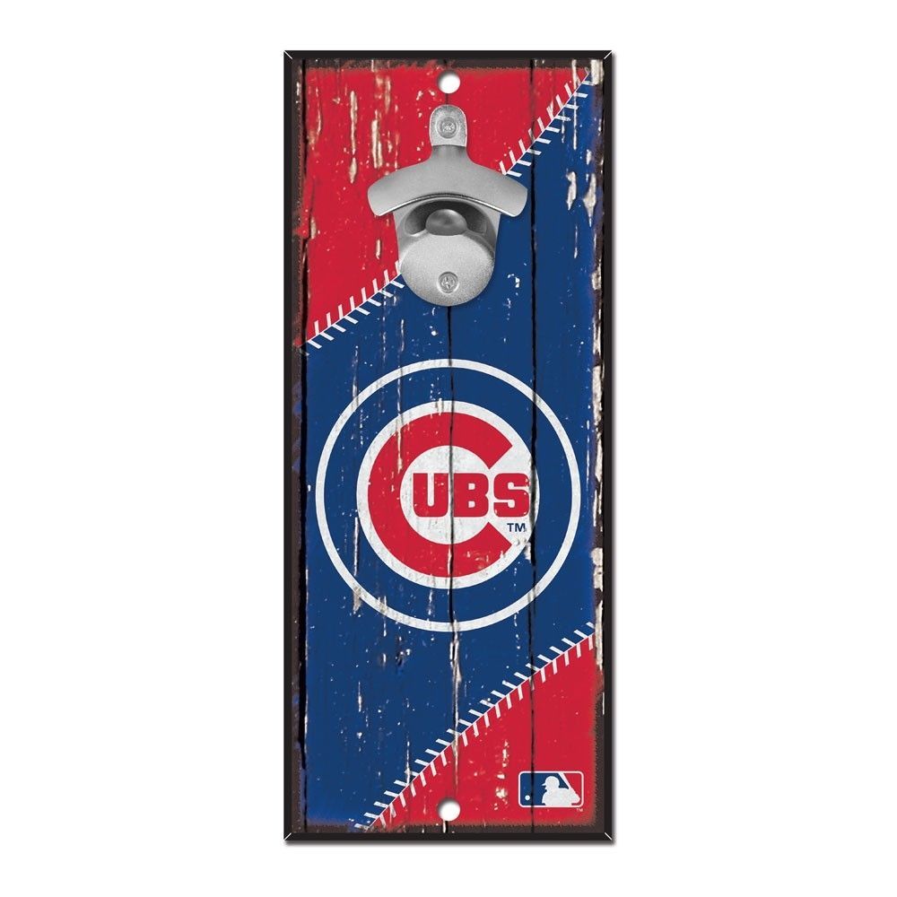 Chicago Cubs MLB Bottle Opener Sign