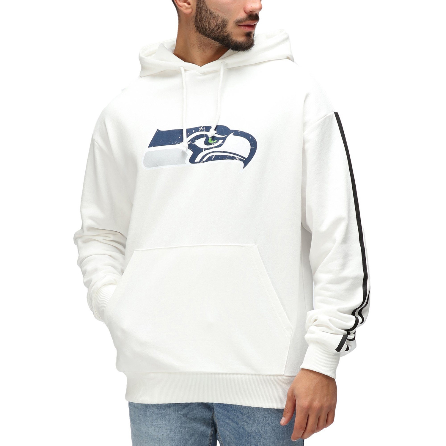Seattle Seahawks Recovered Ecru NFL Hoodie Cream