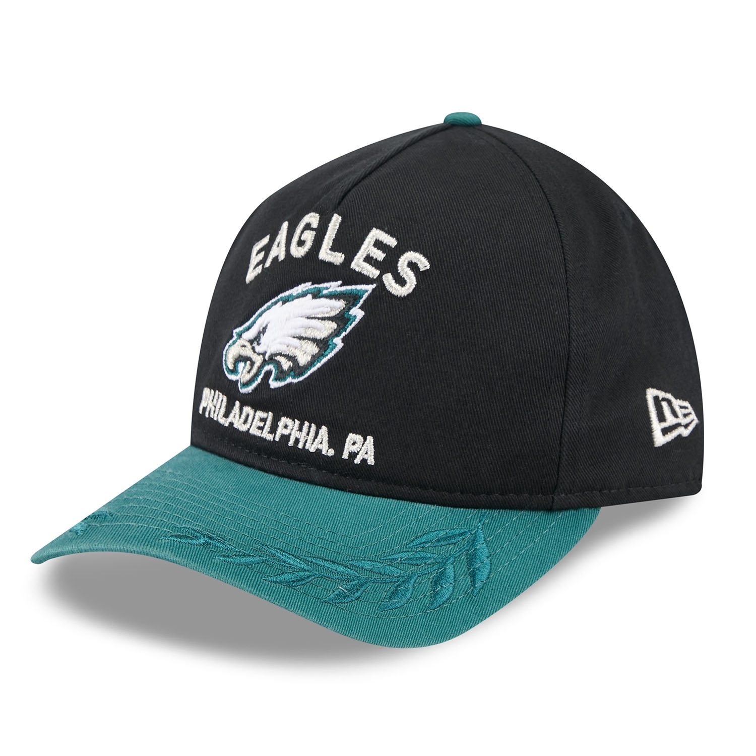 Philadelphia Eagles 2025 NFL Draft 9TWENTY A-Frame Adjustable Cap Schwarz