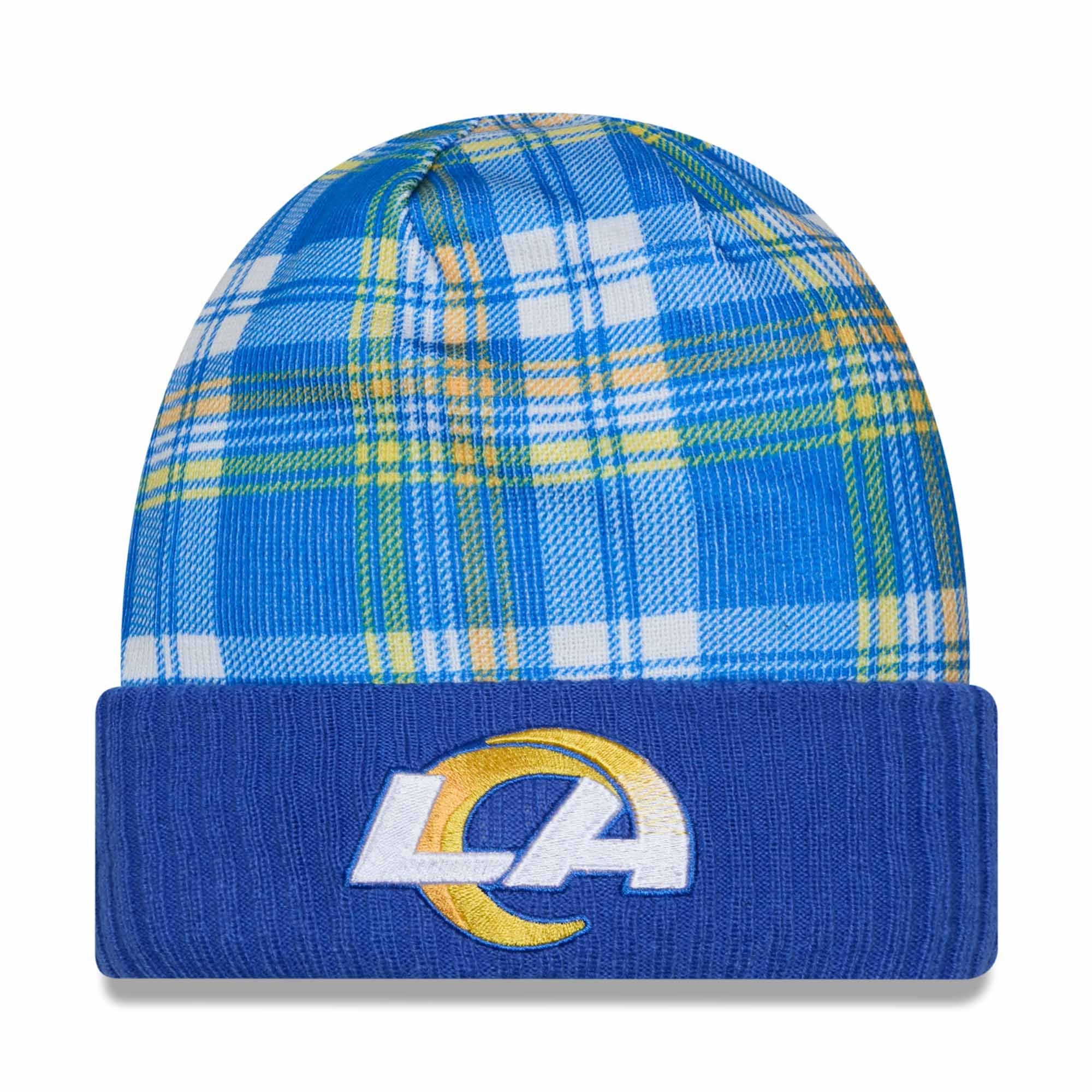 Los Angeles Rams 2024 NFL Sideline Statement New Era Beanie Wintermütze Blau