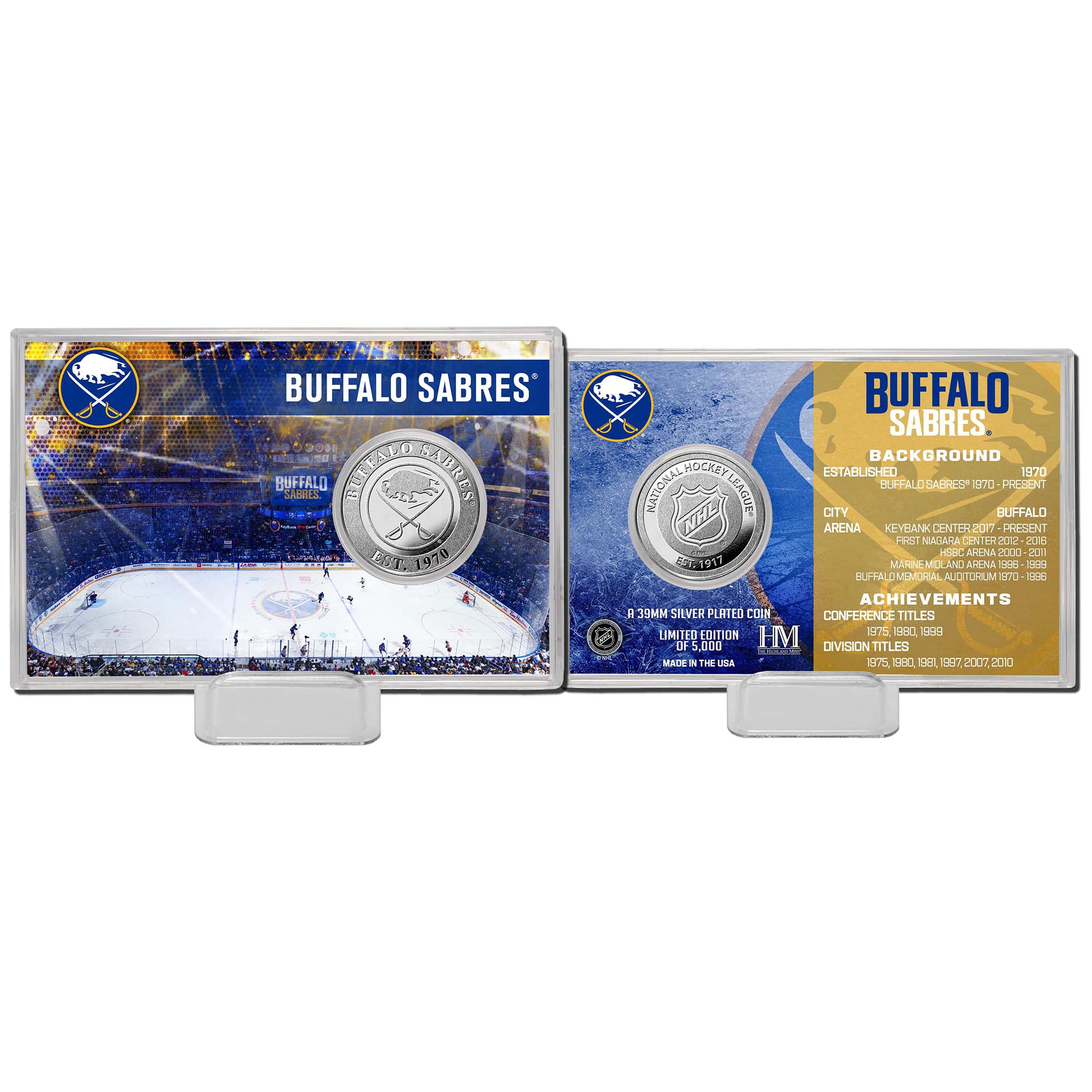 Buffalo Sabres Team History NHL Silver Coin Card