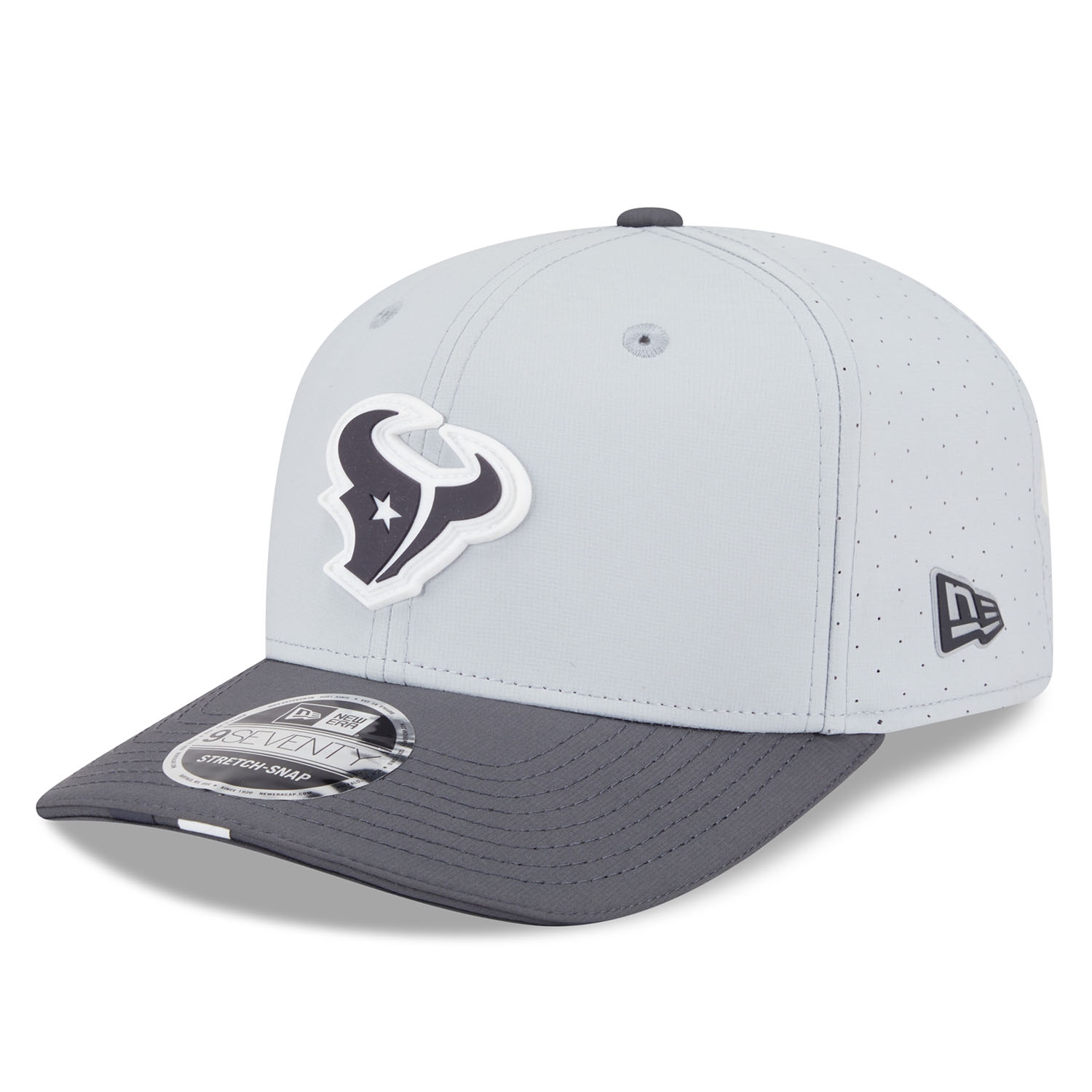 Houston Texans 2025 NFL Training Camp New Era 9SEVENTY Stretch-Snap Cap CW Grau