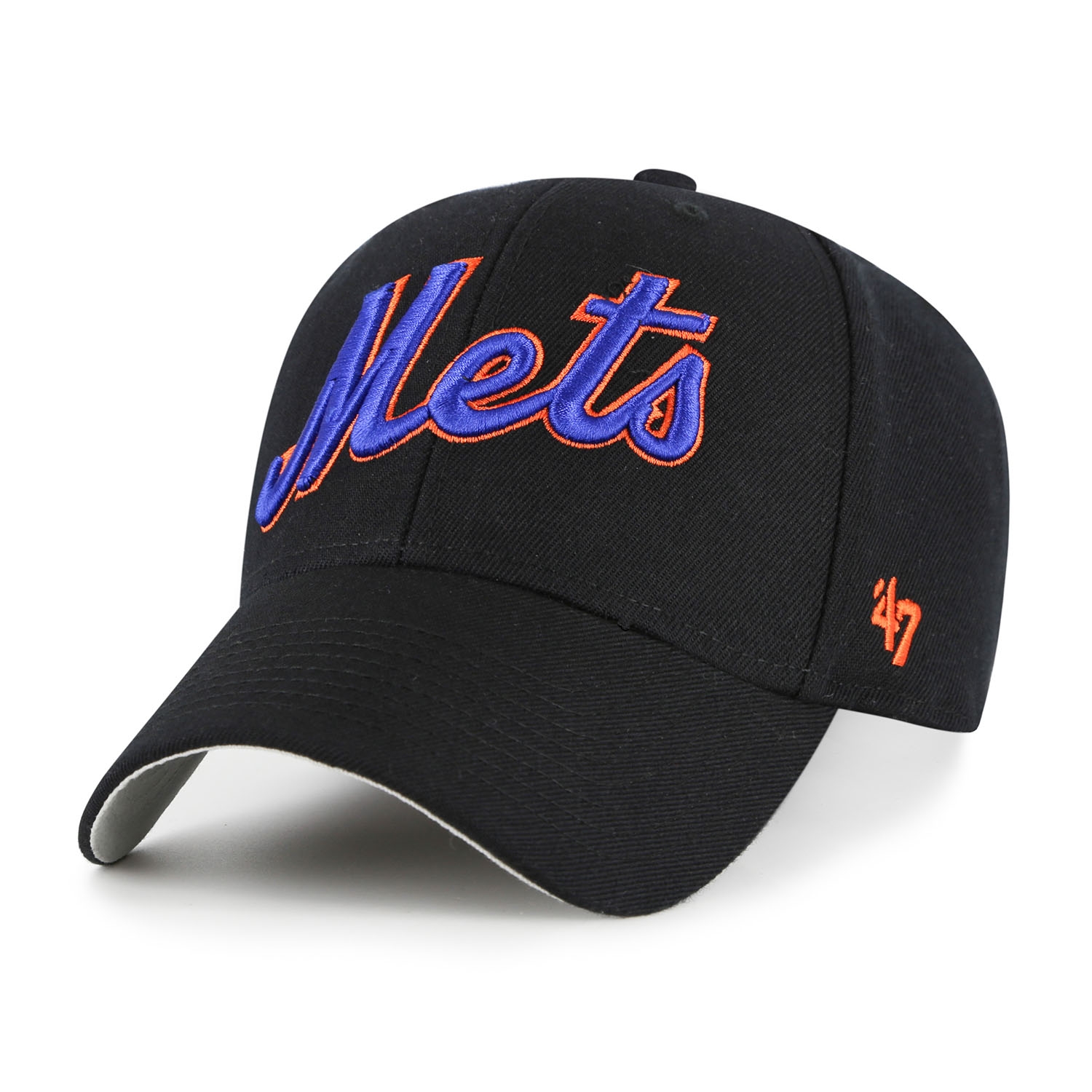 New York Mets '47 MVP Adjustable MLB Script Cap Schwarz
