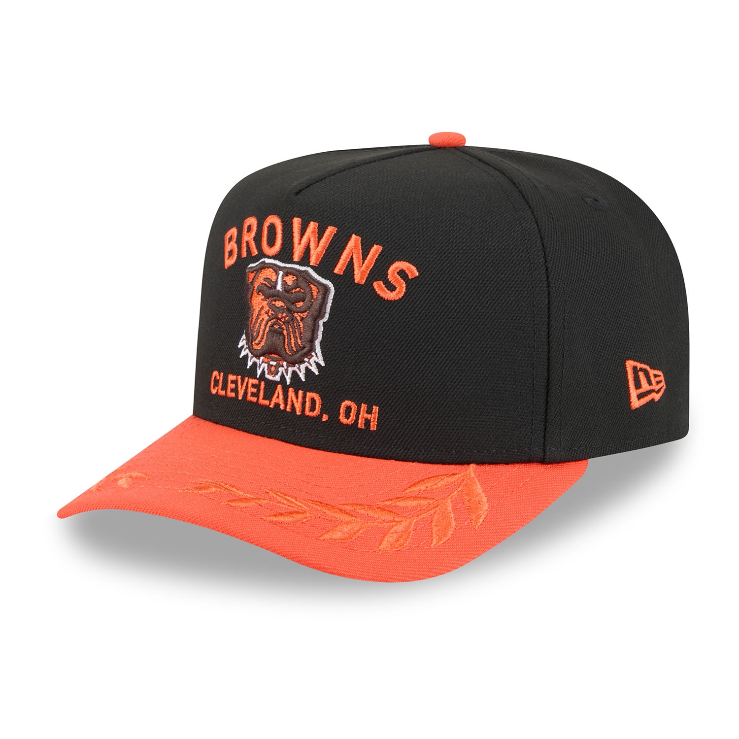 Cleveland Browns 2025 NFL Draft New Era 9FIFTY A-Frame Snapback Cap Schwarz
