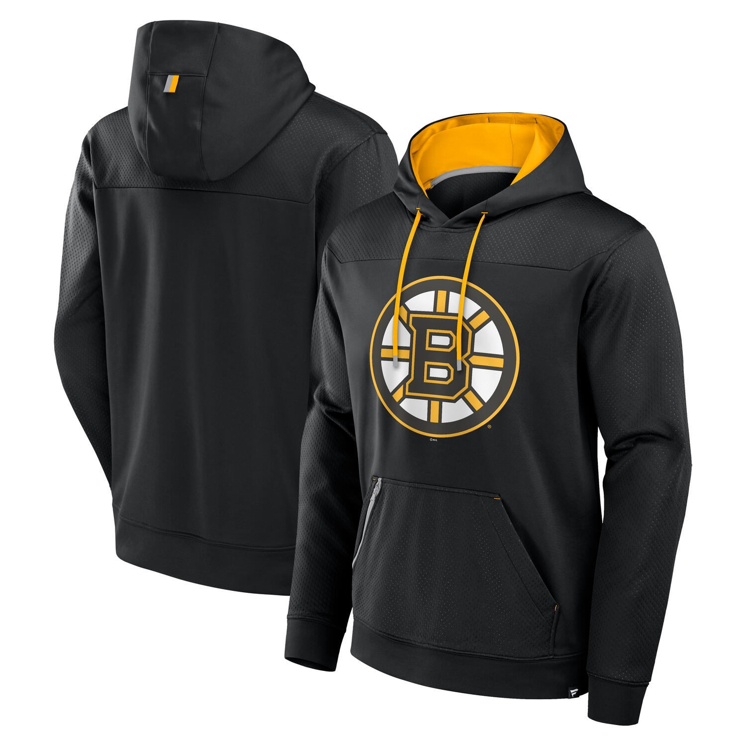 Boston Bruins Defender Dot Faded NHL Hoodie Black
