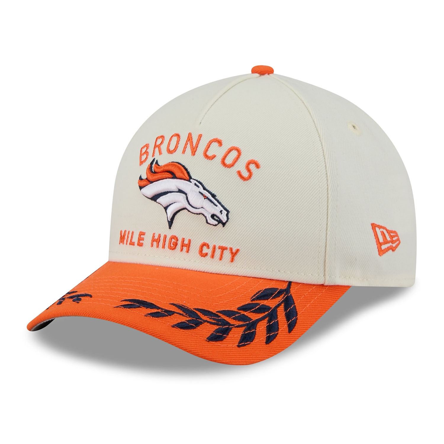 Denver Broncos 2025 NFL Draft 9FORTY M-Crown A-Frame Snapback Cap Cream