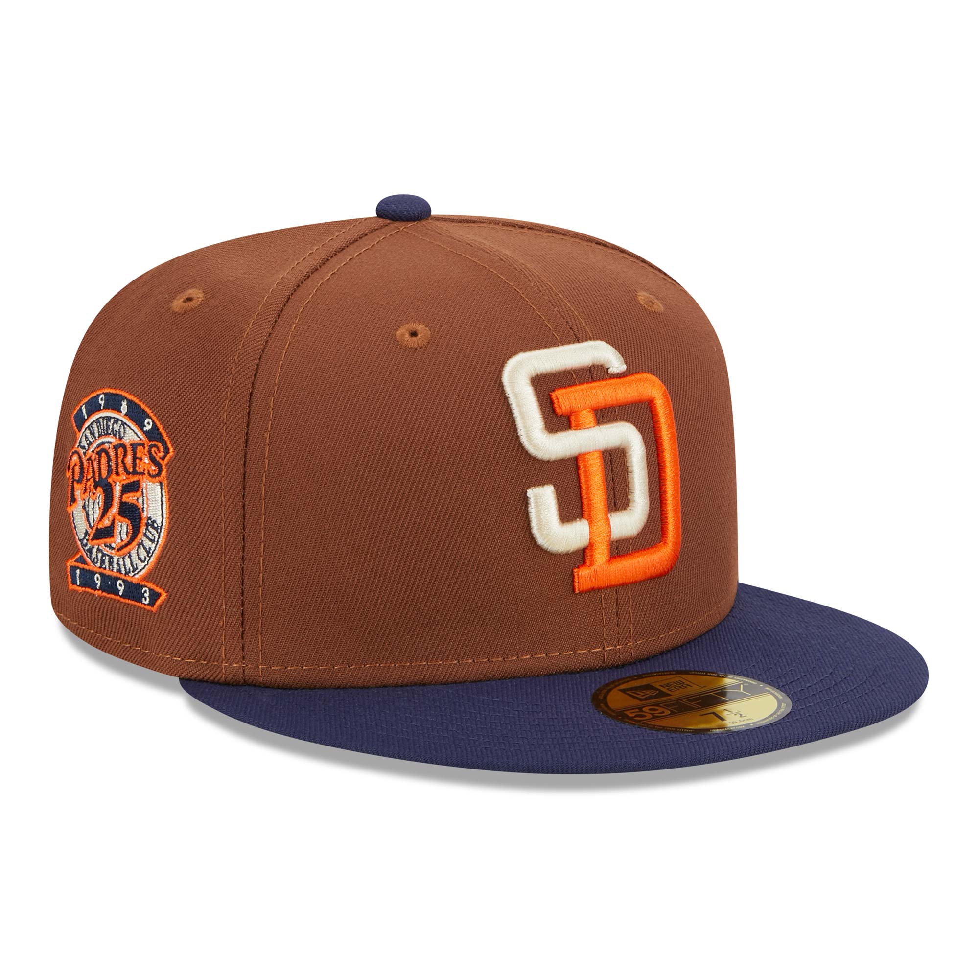 San Diego Padres Harvest New Era 59FIFTY Fitted MLB Cap Brown