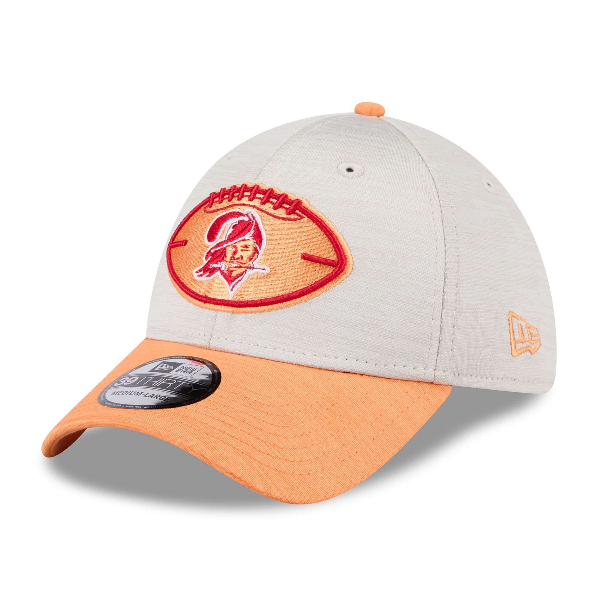 Tampa Bay Buccaneers Historic 2024 NFL Sideline New Era 39THIRTY Flex Cap