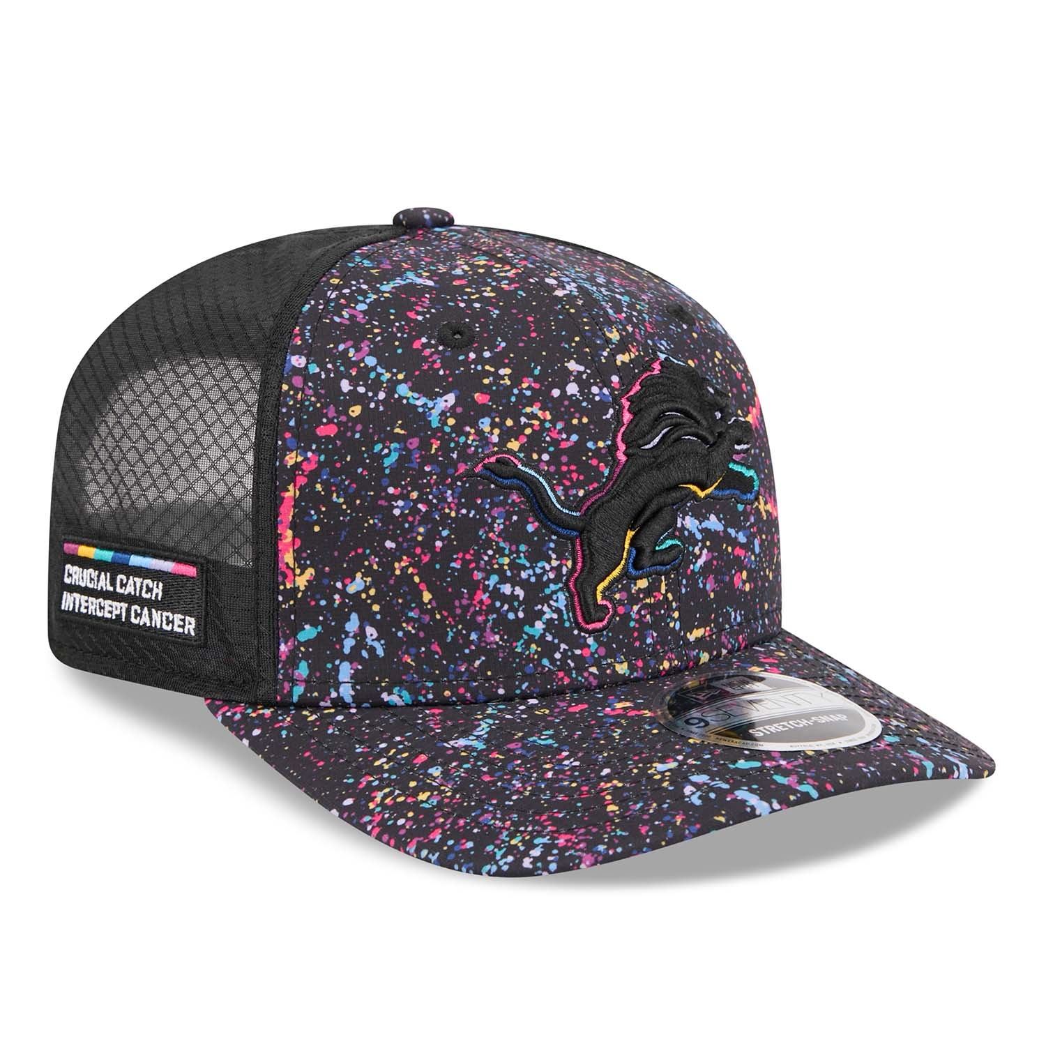 Detroit Lions 2025 NFL Crucial Catch 9SEVENTY Stretch-Snap Trucker Cap