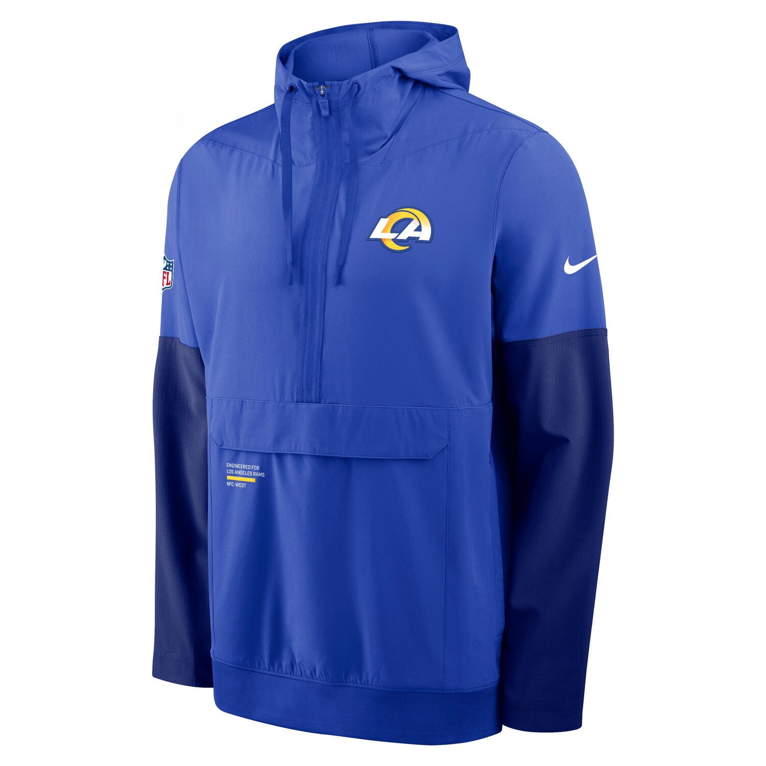 Los Angeles Rams Nike Sideline Half-Zip Anorak NFL Jacke Blau