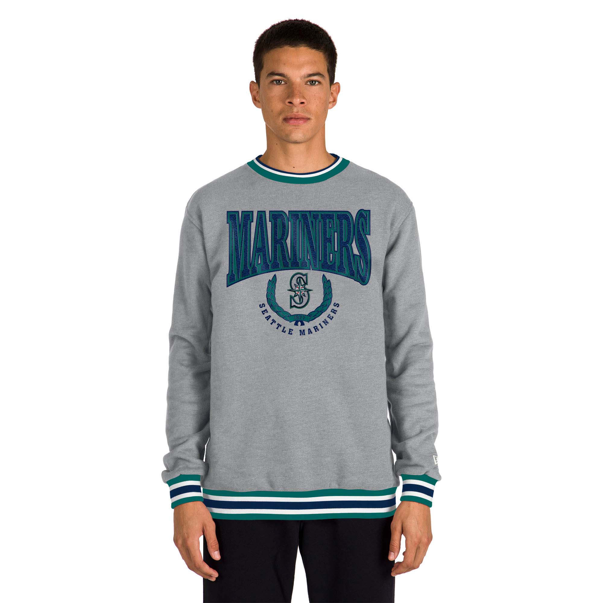 Seattle Mariners Throwback MLB Crew Sweatshirt Grau