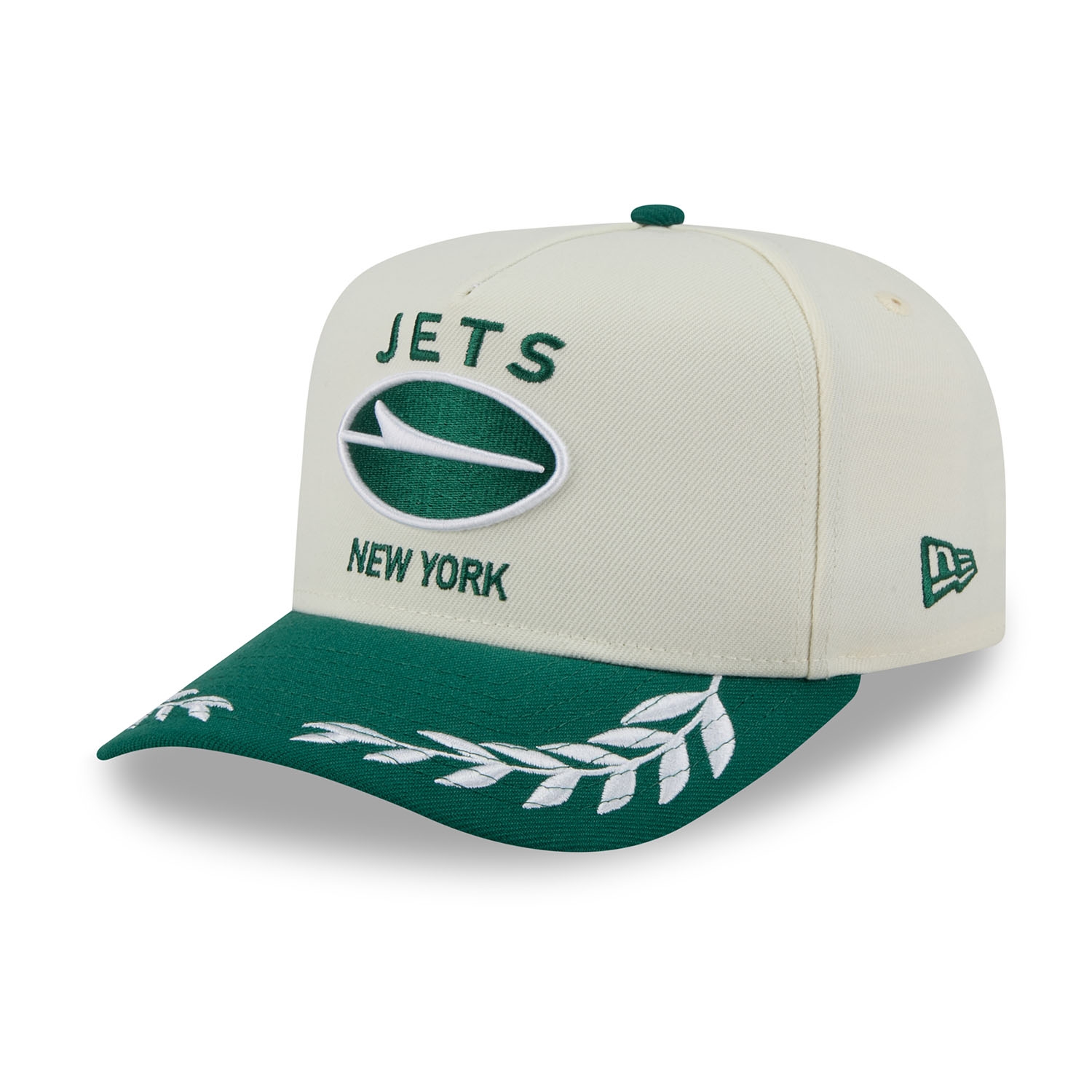 New York Jets 2025 NFL Draft 9FIFTY A-Frame Snapback Cap Cream