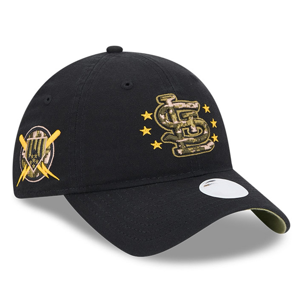 St. Louis Cardinals 2024 MLB Armed Forces New Era Women's 9TWENTY Cap Schwarz