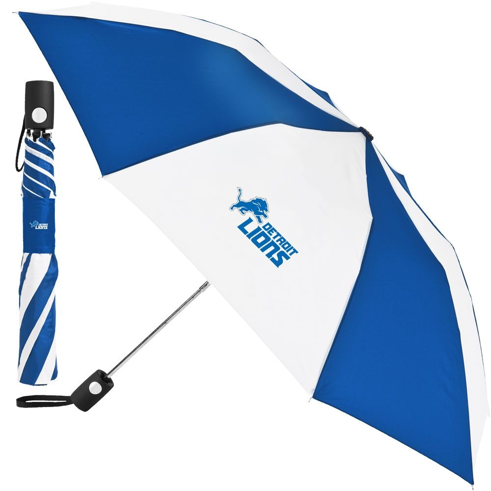 Detroit Lions NFL Regenschirm (Taschenschirm mit Automatik)