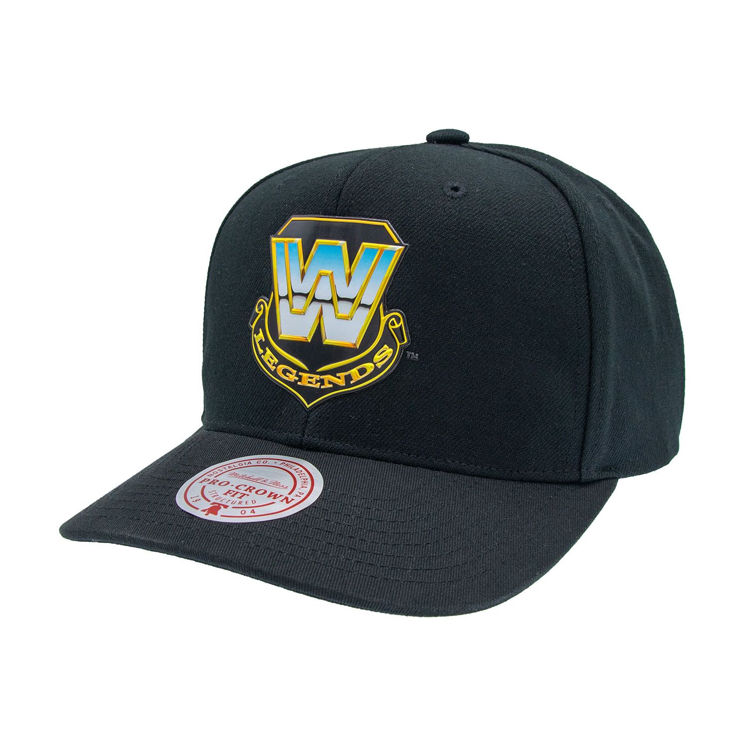 WWE Mitchell & Ness Pro Crown Snapback Cap Black