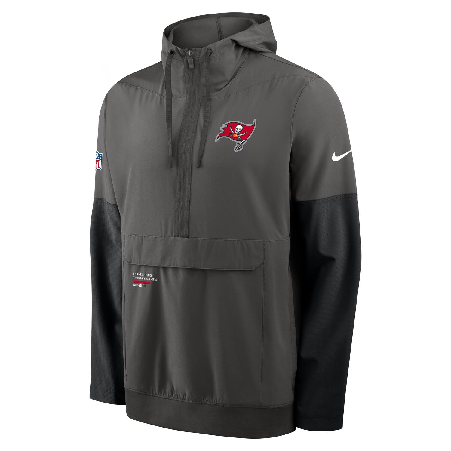 Tampa Bay Buccaneers Nike Sideline Half-Zip Anorak NFL Jacke Anthracite