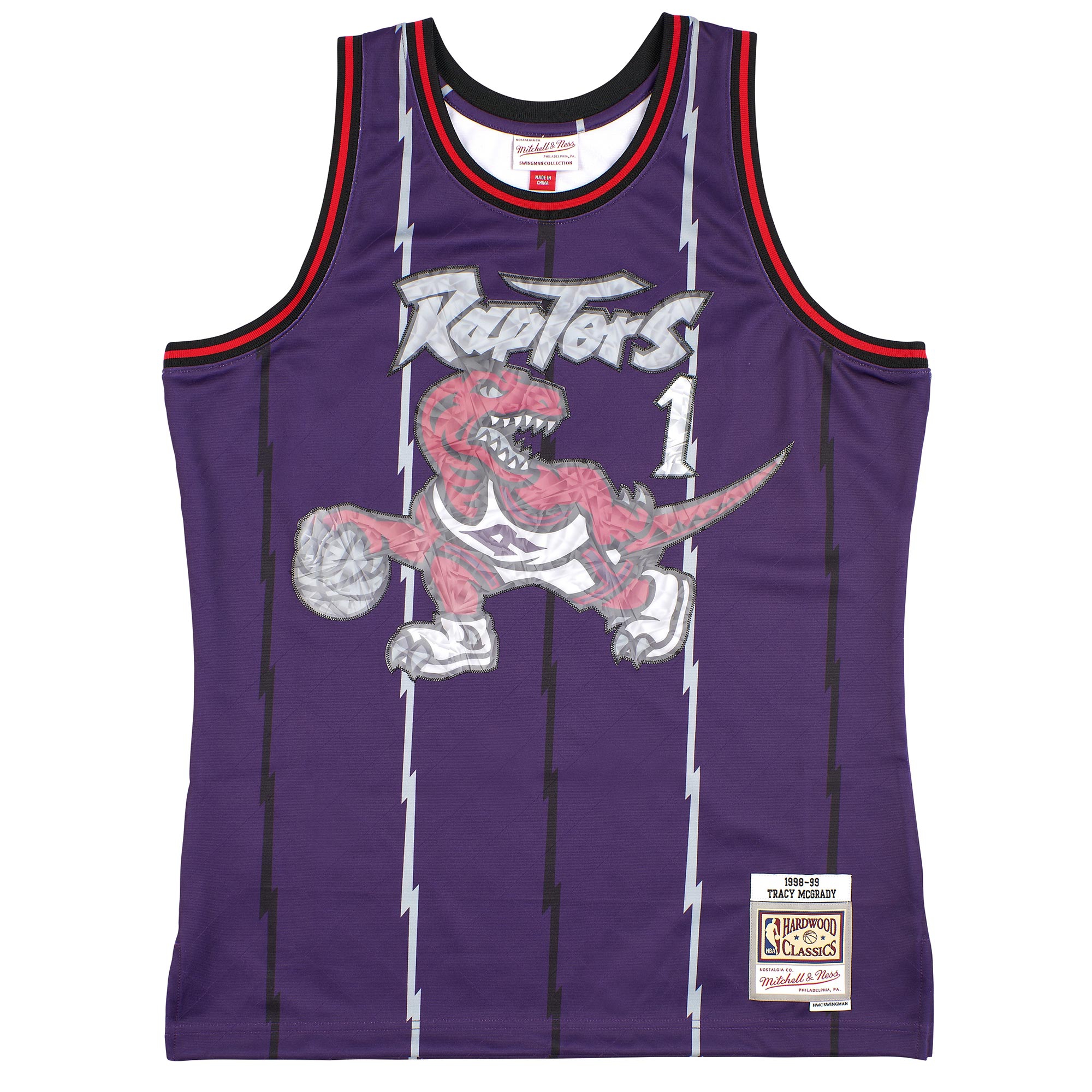 Tracy McGrady #1 Toronto Raptors 75th Anniversary Mitchell & Ness Swingman NBA Jersey Purple