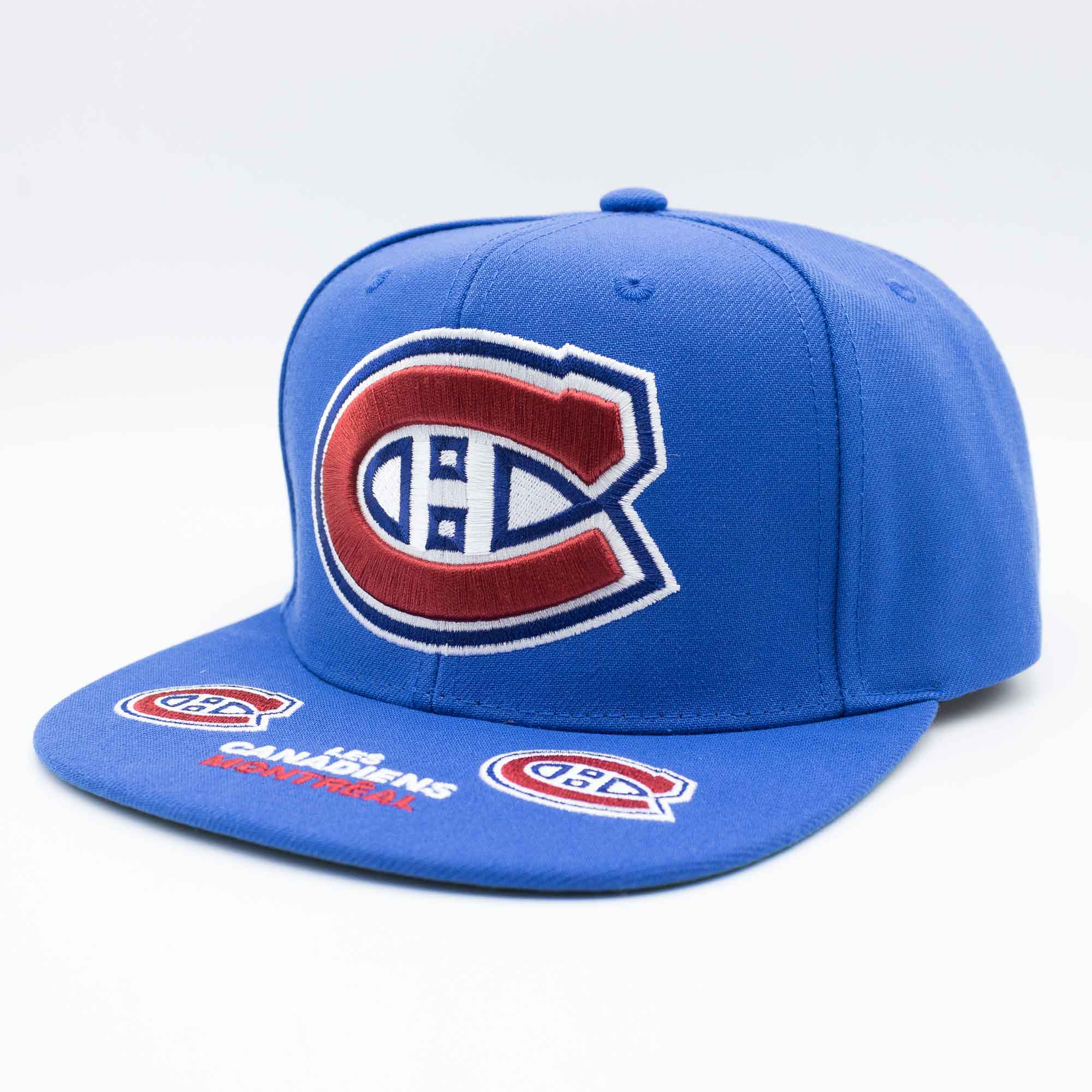 Montreal Canadiens Hat Trick Mitchell & Ness Snapback NHL Cap Blue