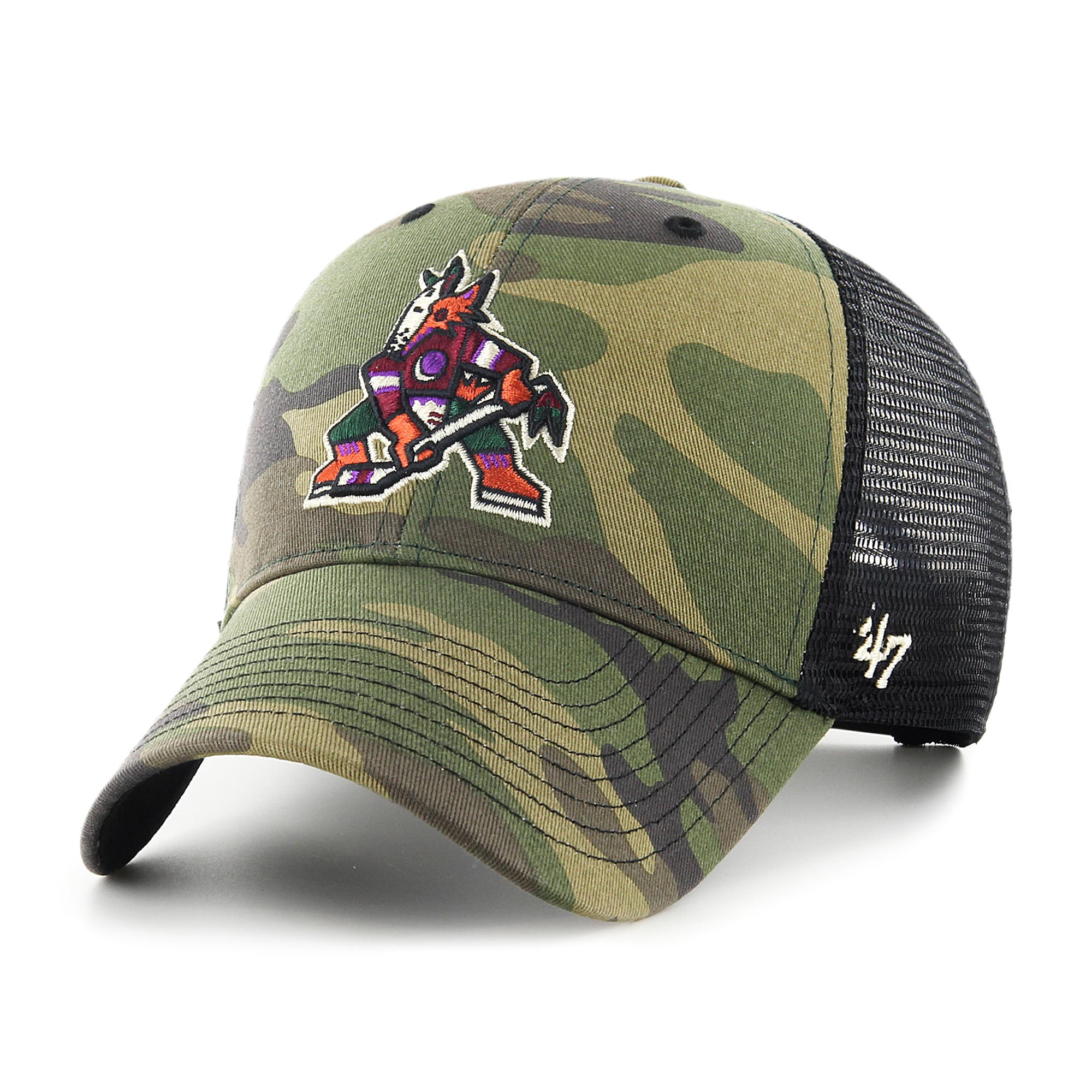 Arizona Coyotes Camo Branson '47 MVP Trucker NHL Cap