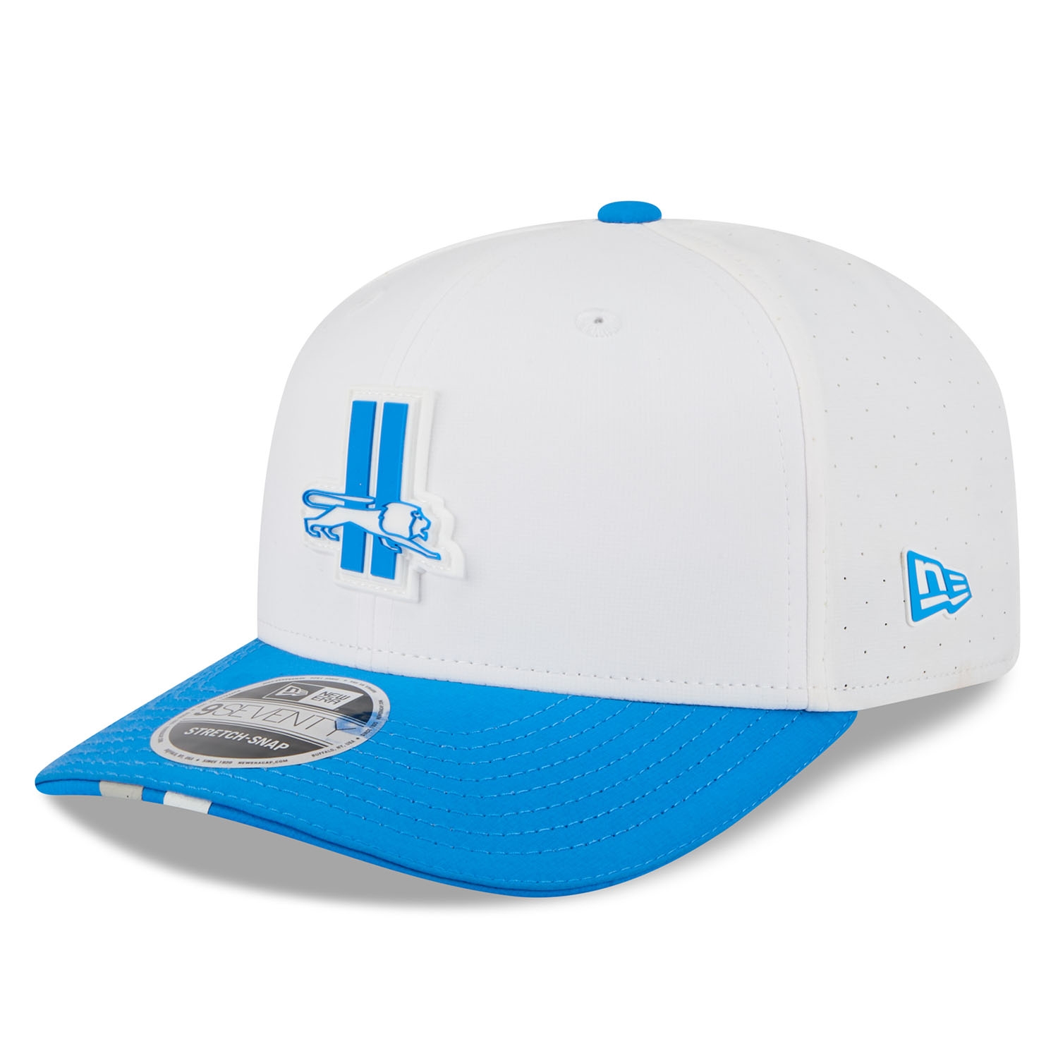 Detroit Lions Historic Logo 2025 NFL Training Camp New Era 9SEVENTY Stretch-Snap Cap OTC White