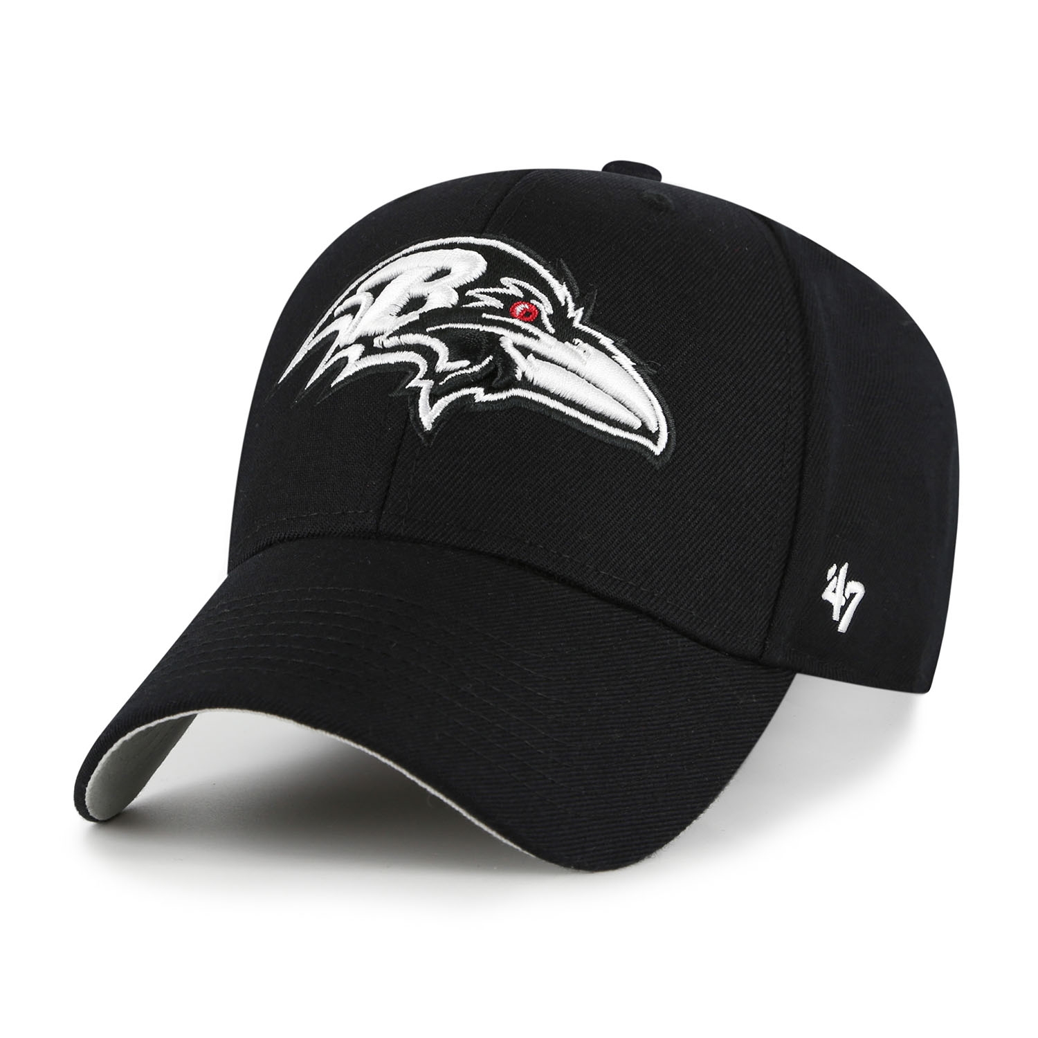 Baltimore Ravens Black & White '47 MVP Adjustable NFL Cap Schwarz