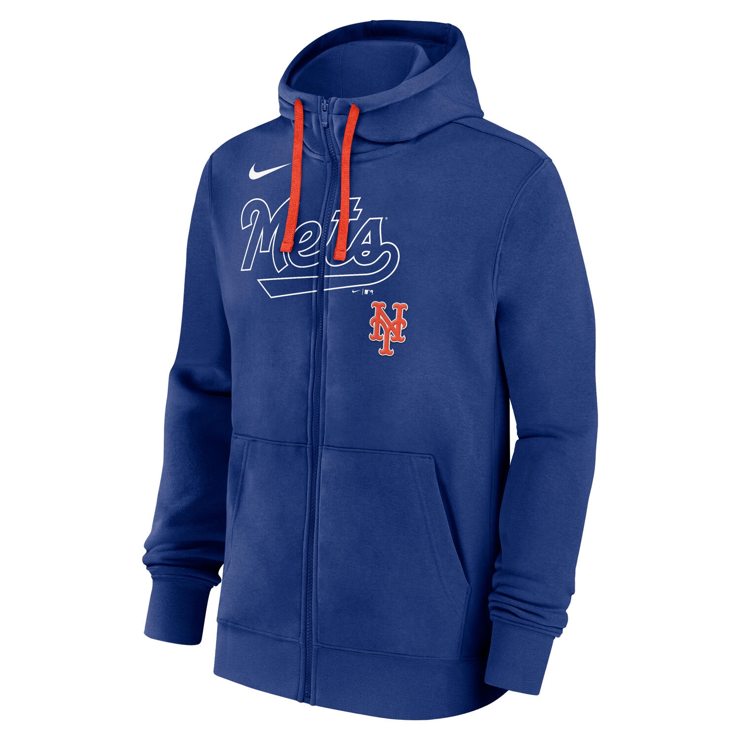 New York Mets Knockout Script MLB Full-Zip Hoodie Blau