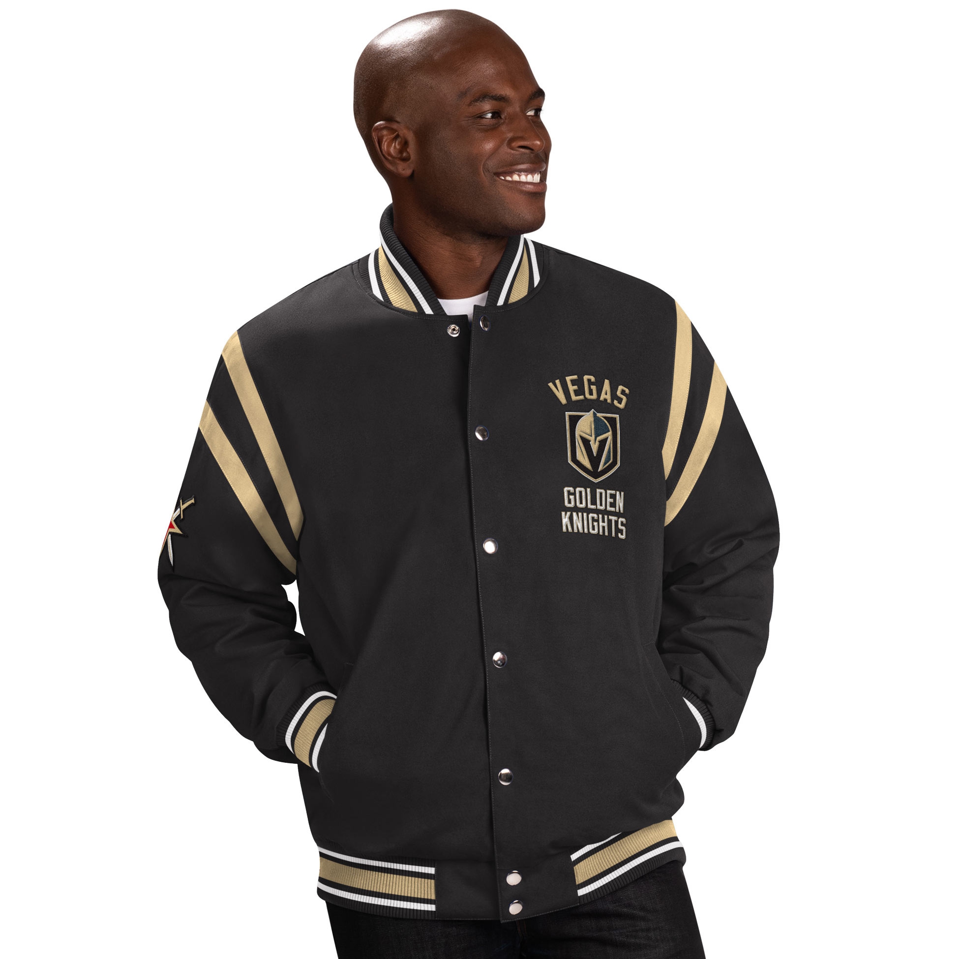 Vegas Golden Knights G-III Tailback NHL Varsity Jacket Black