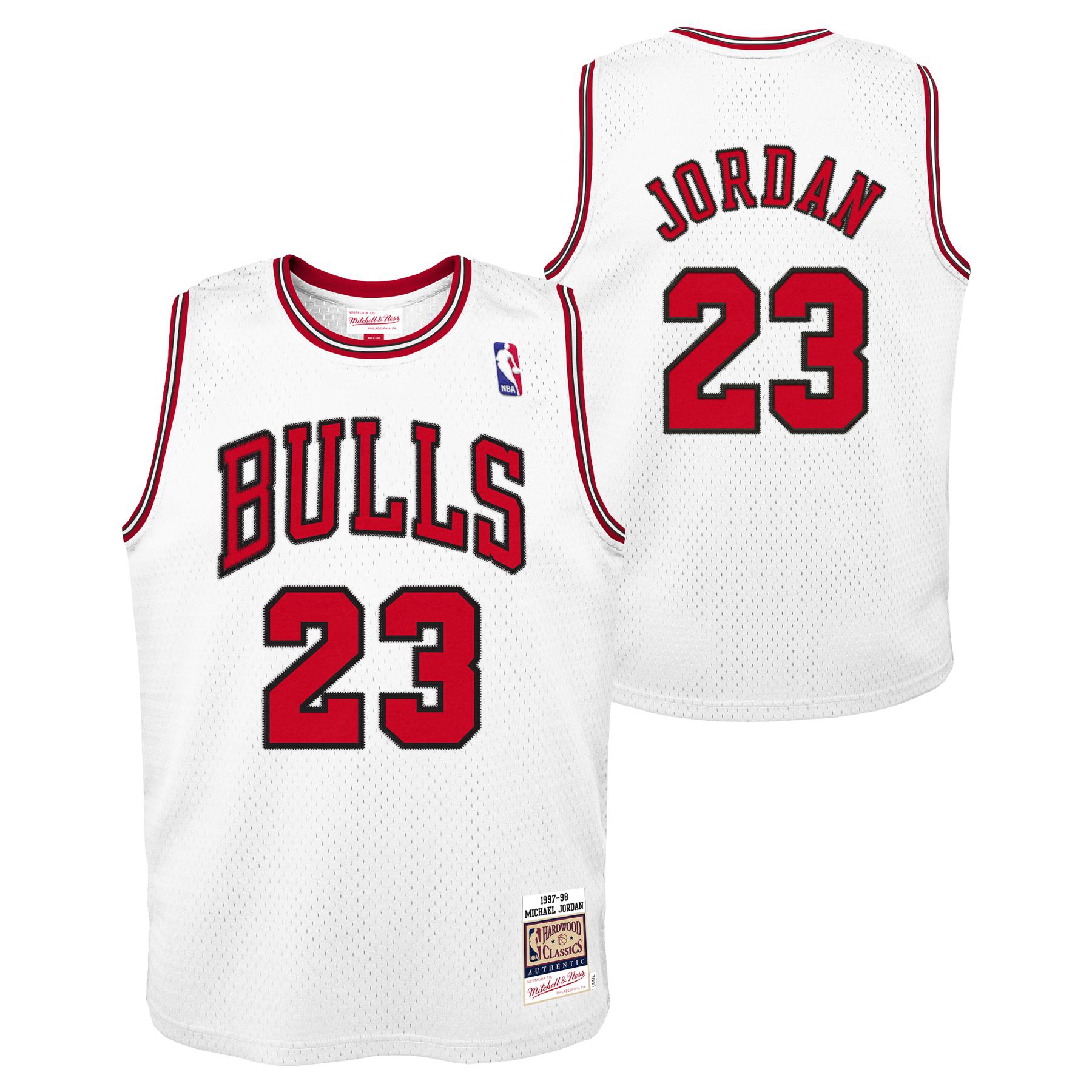 Michael Jordan #23 Chicago Bulls 1997-98 Authentic NBA Trikot Weiß (YOUTH)
