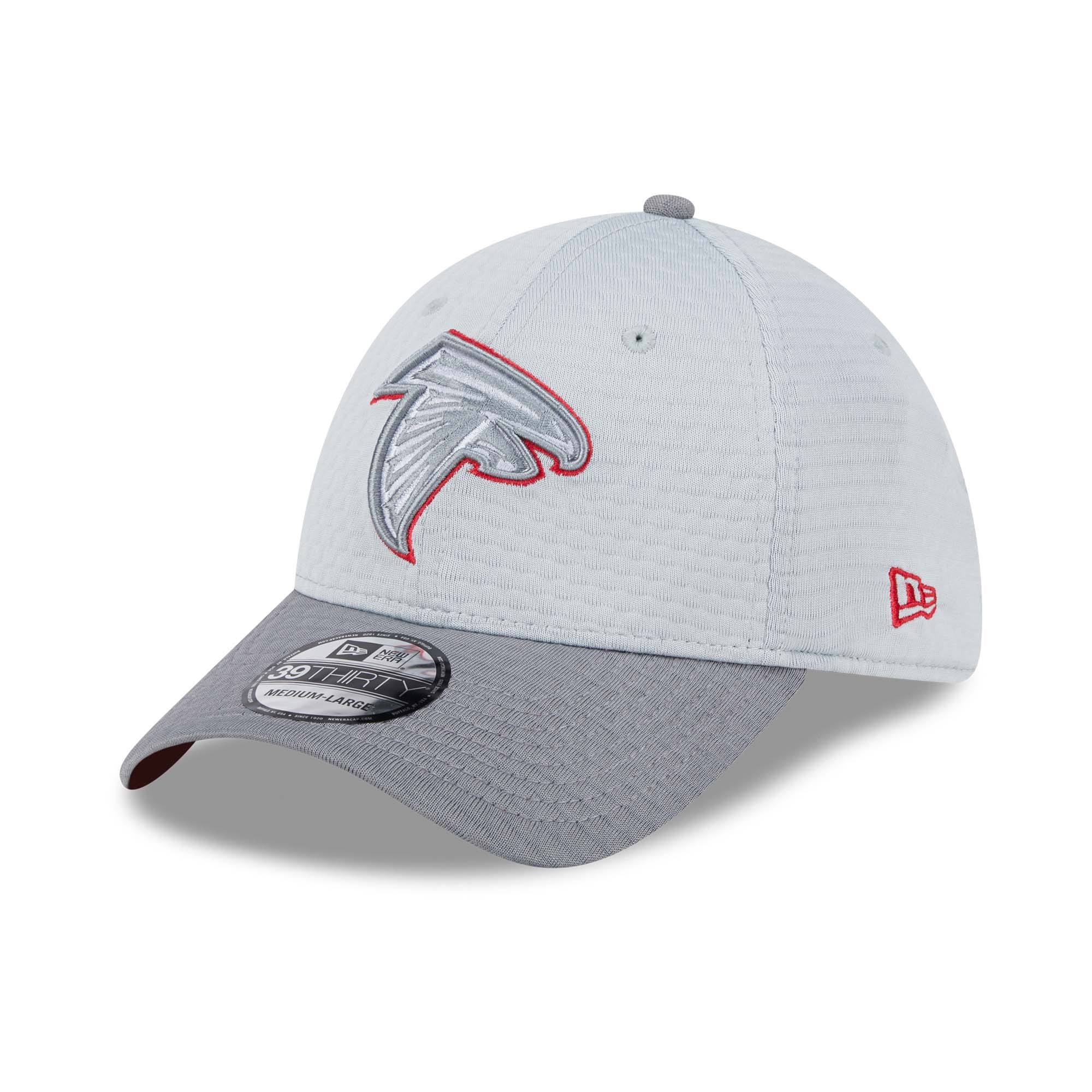 Atlanta Falcons 2024 NFL Training Camp New Era 39THIRTY Flex Cap Grau
