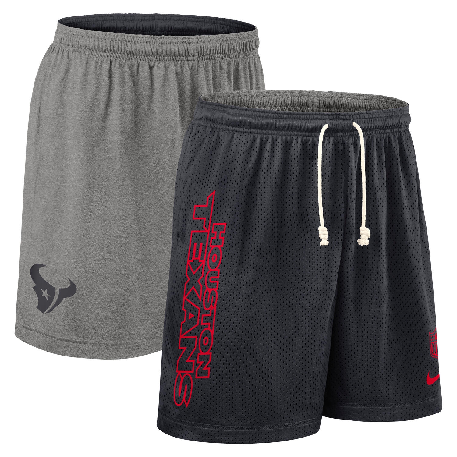 Houston Texans 2025 NFL Sideline Reversible Mesh Nike Dri-FIT Shorts Navy