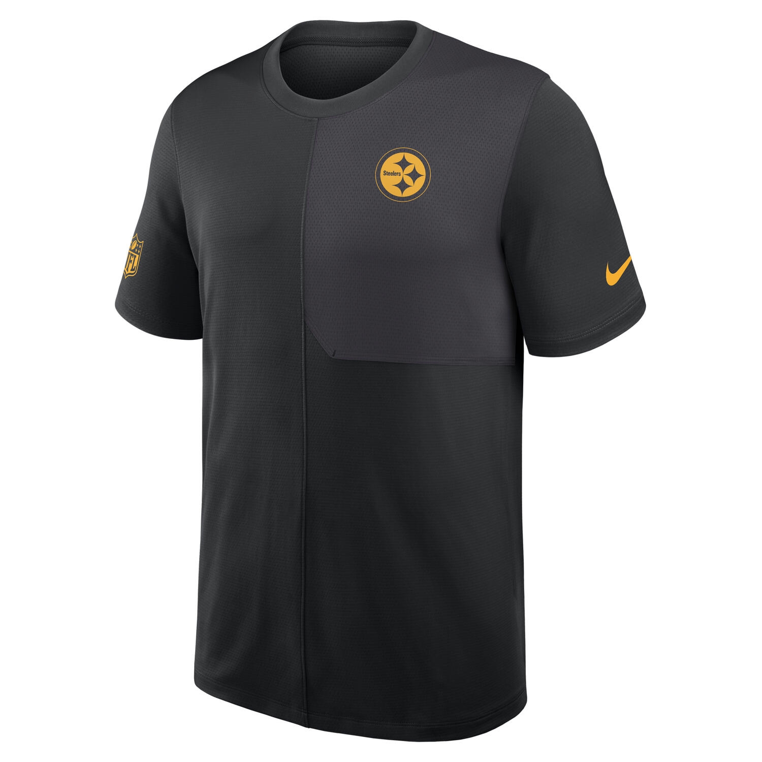 Pittsburgh Steelers 2025 NFL Sideline Nike Dri-FIT Coach UV Top Schwarz