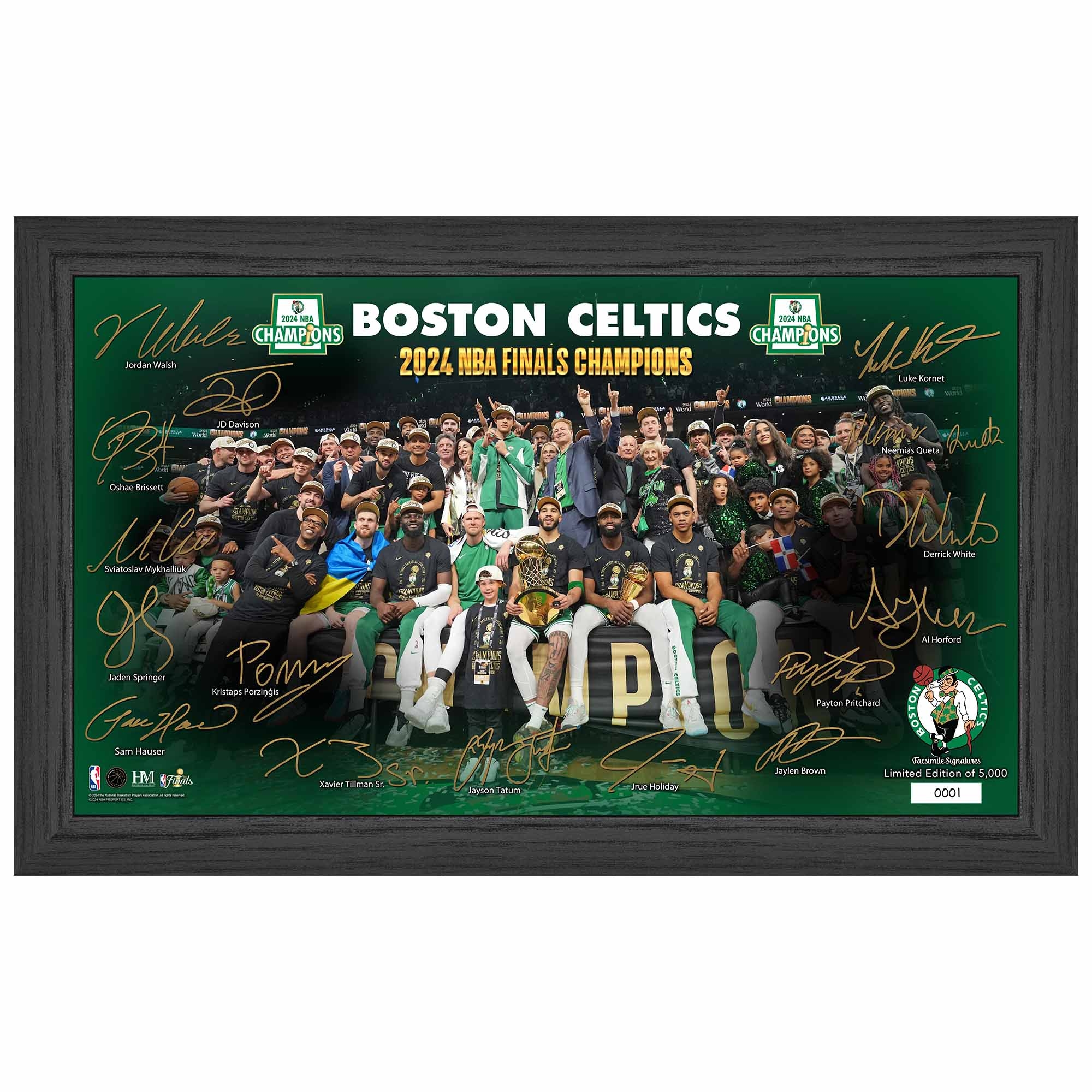 Boston Celtics 2024 NBA Champions Signature Celebration Framed Photo