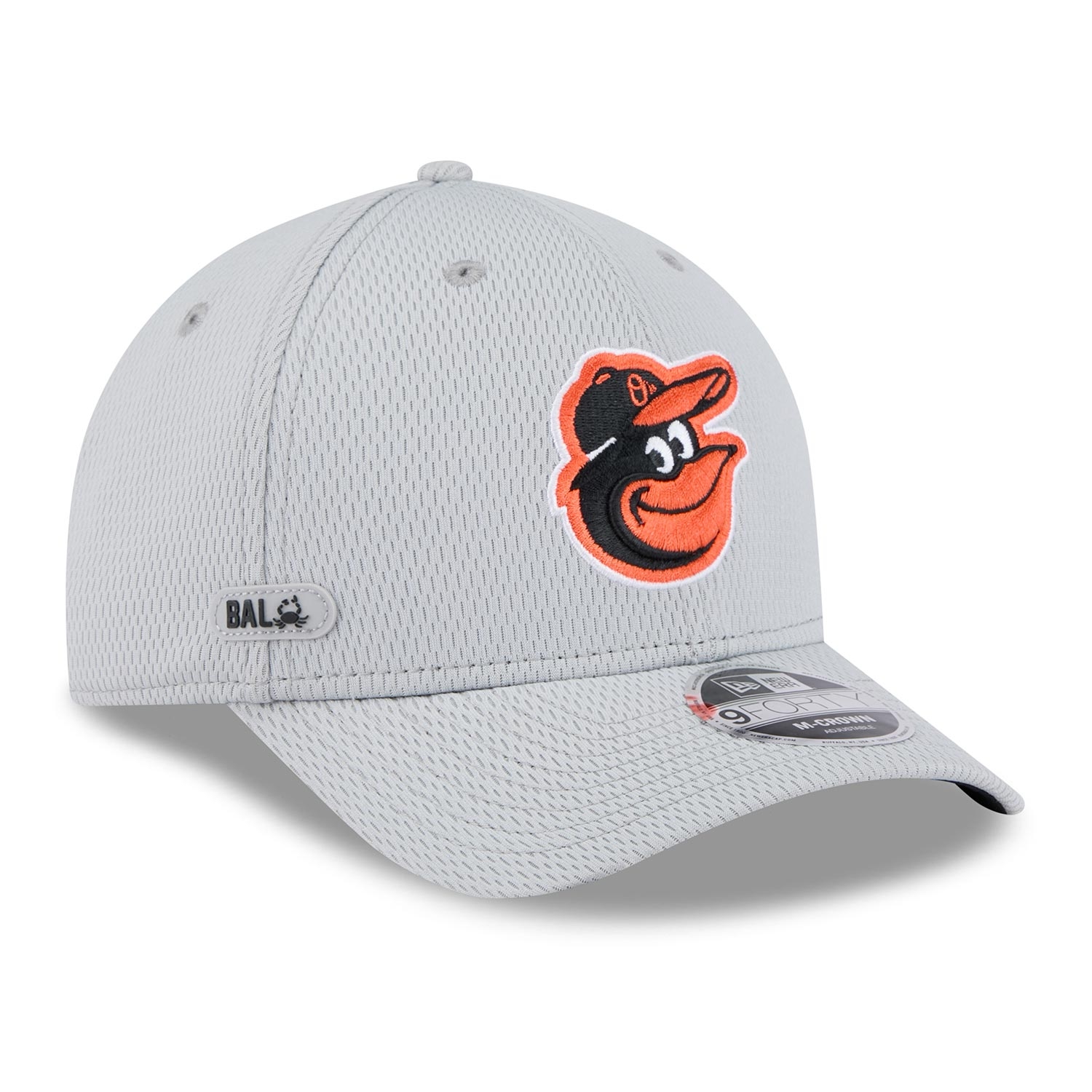Baltimore Orioles 2025 MLB Clubhouse 9FORTY M-Crown Snapback Cap Grau